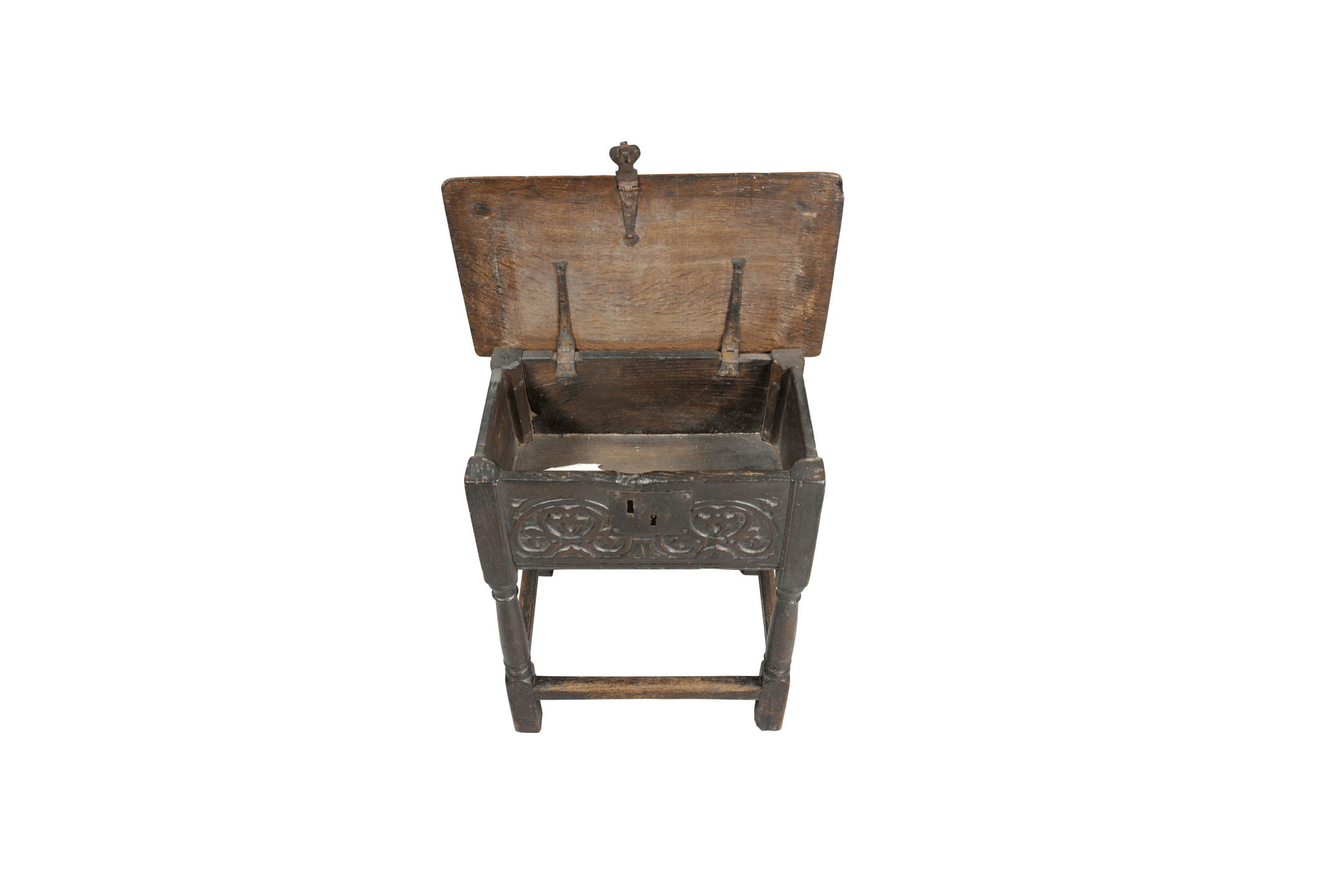 Charles I oak box stool