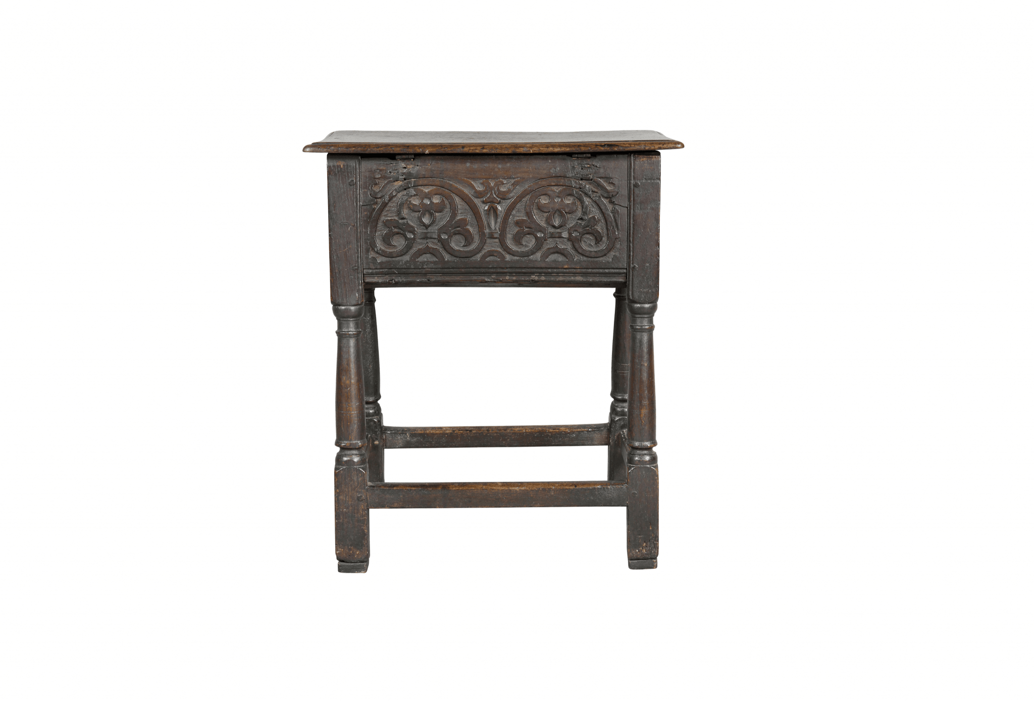 Charles I oak box stool