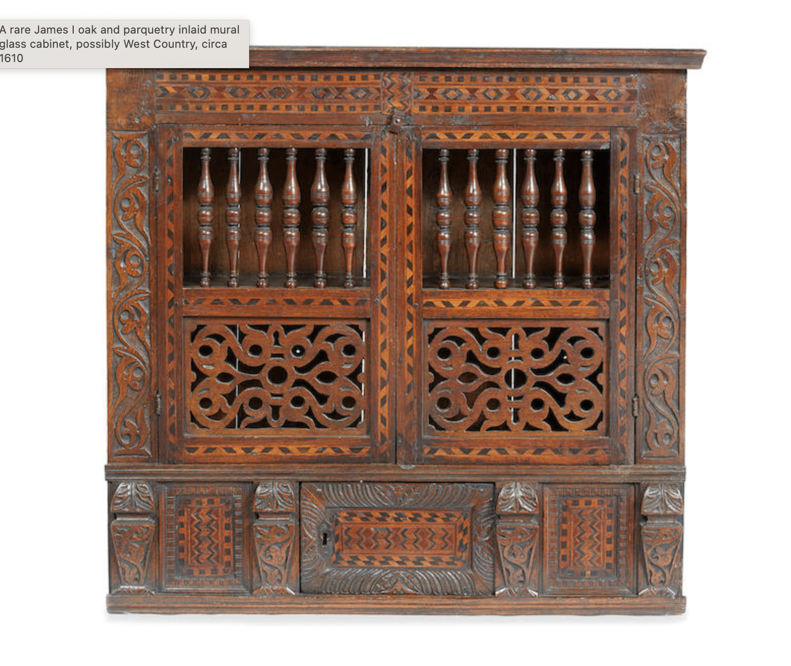 James I Oak Mural Cupboard