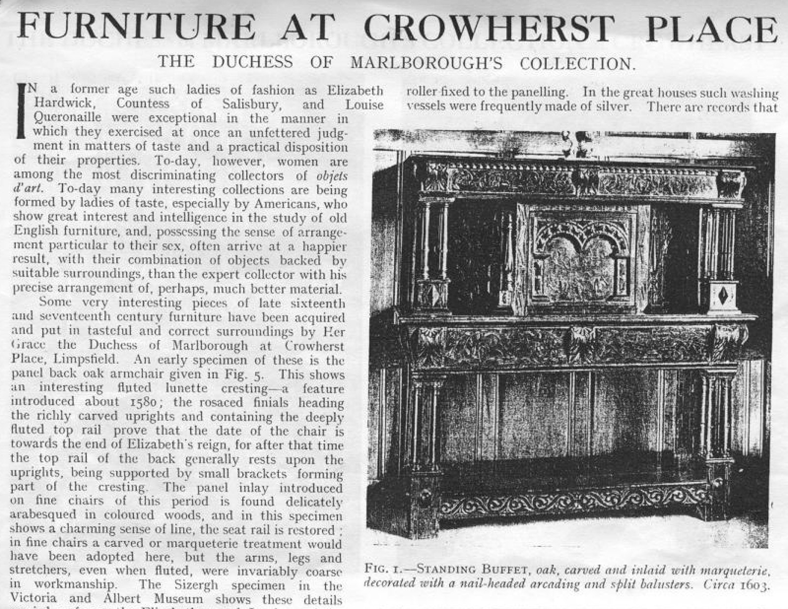 Elizabeth I livery cupboard