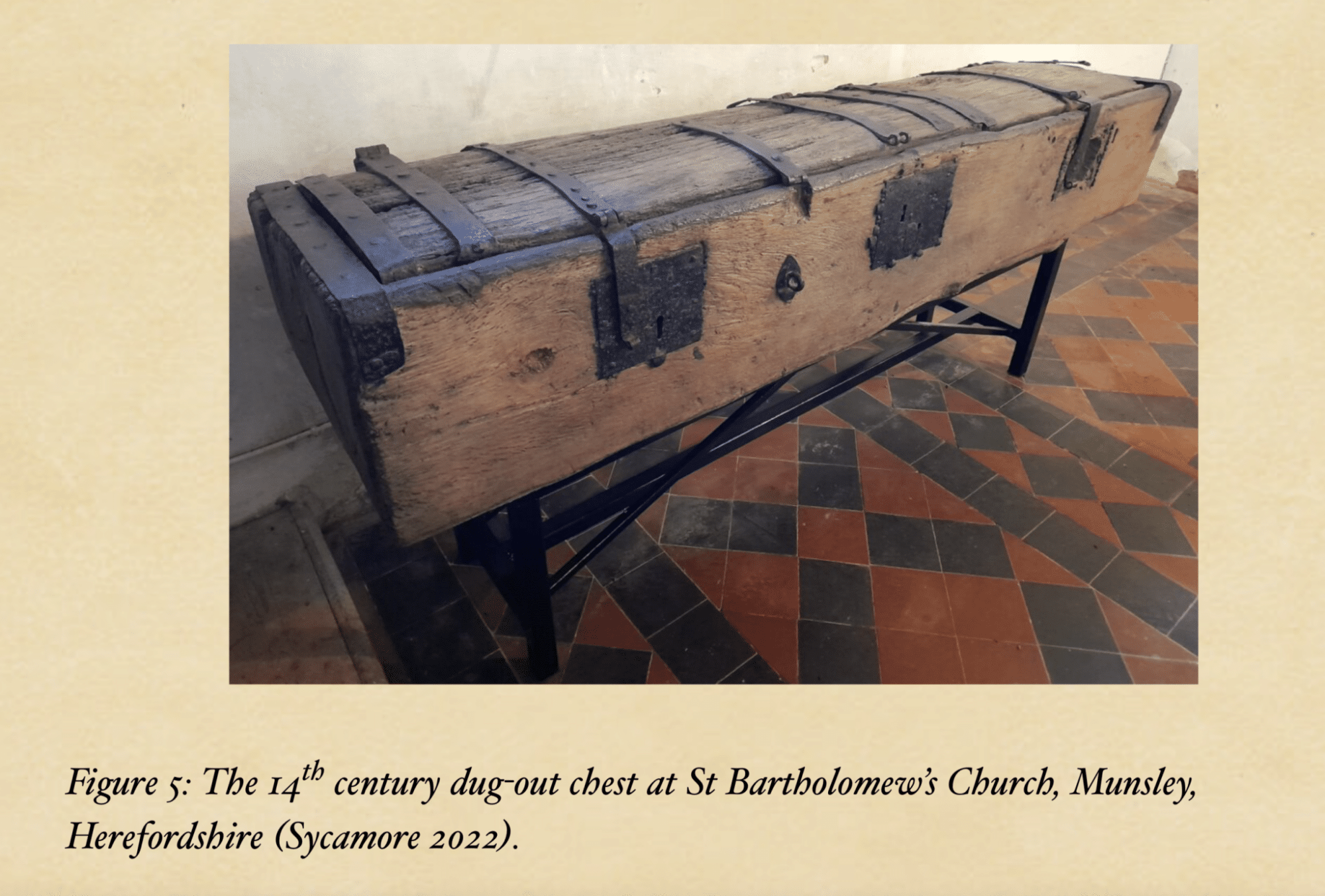 Medieval Elm Iron Bound Chest