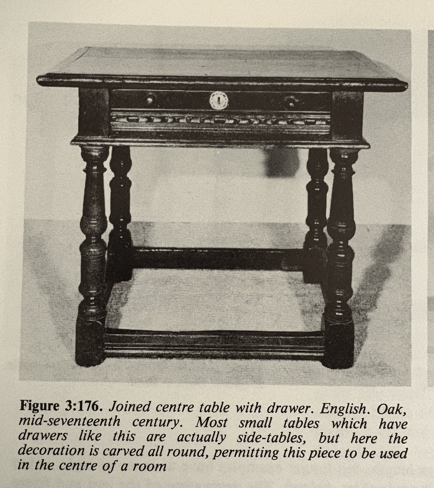 Charles I joined oak centre table