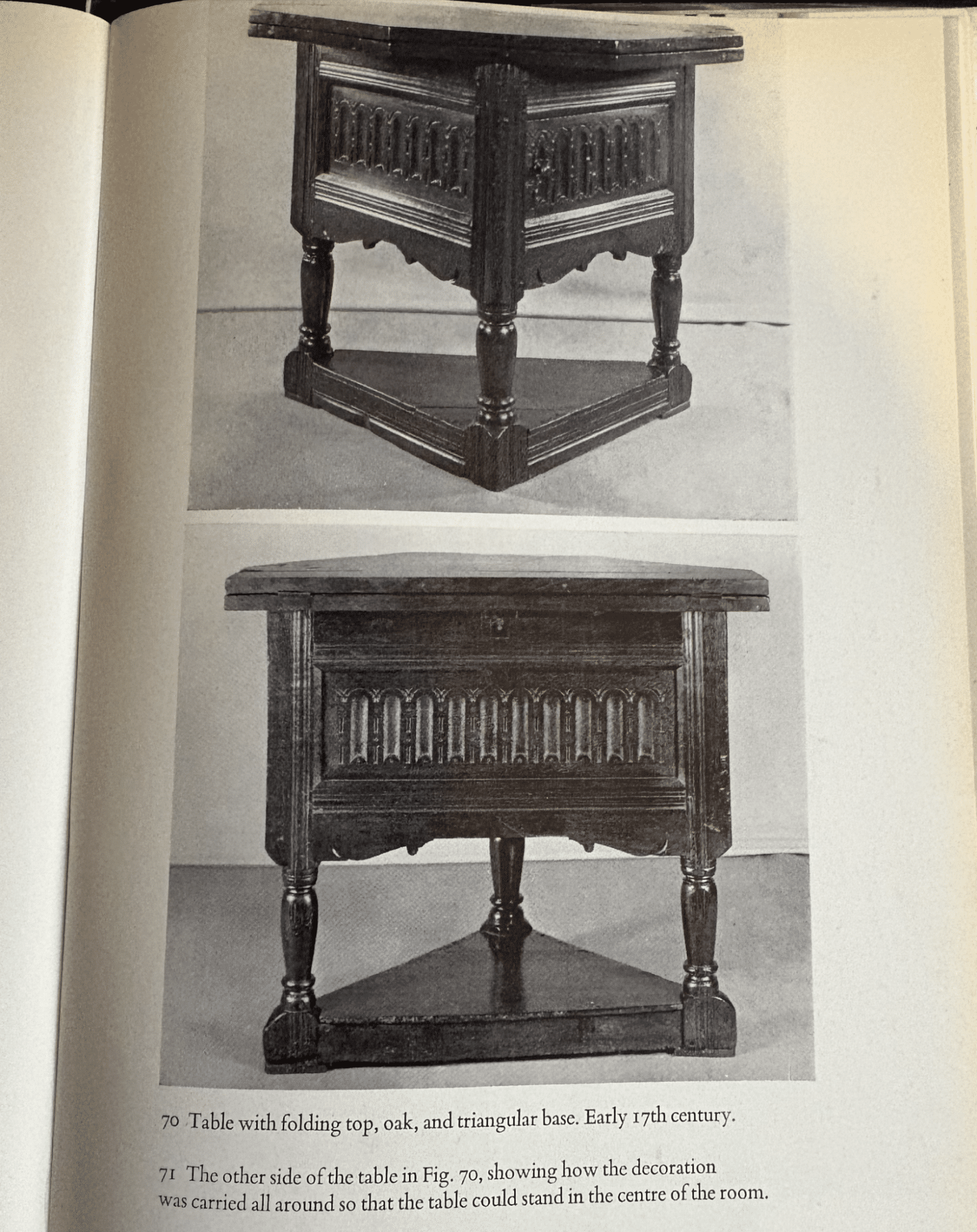 Charles I Joined Oak Folding Table