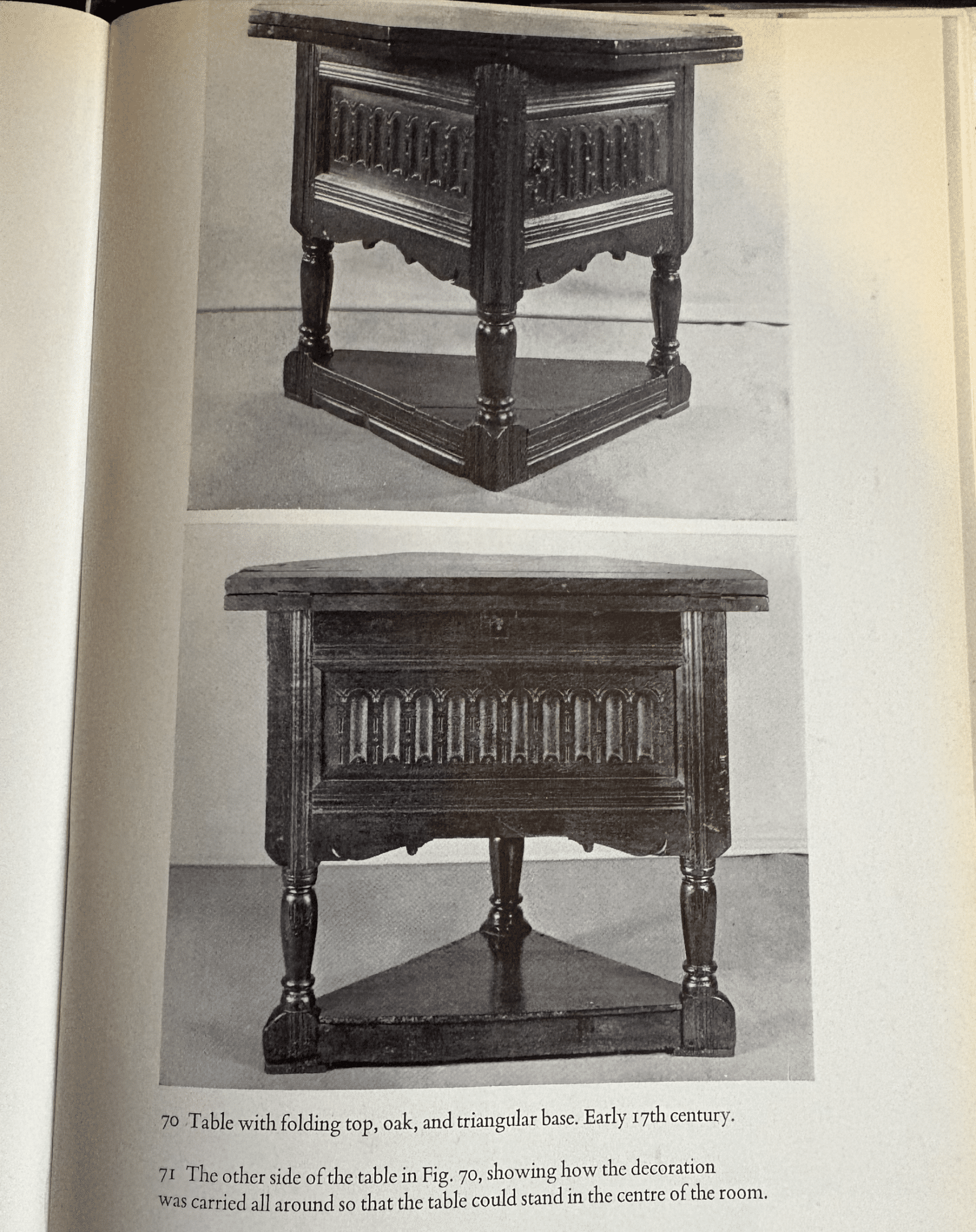 Charles I Joined Oak Folding Table