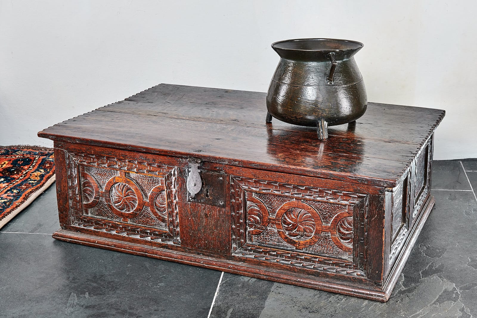 Elizabeth I Oak Carved Box