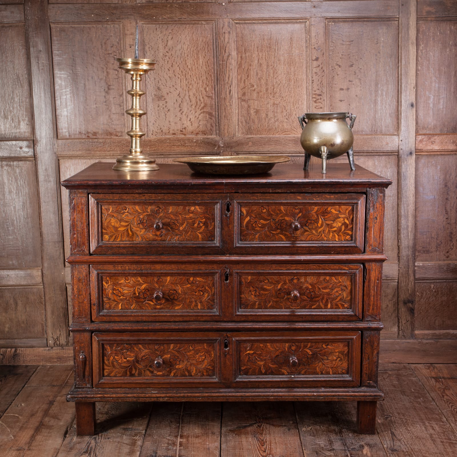 Elizabeth I inlaid chest of drawers