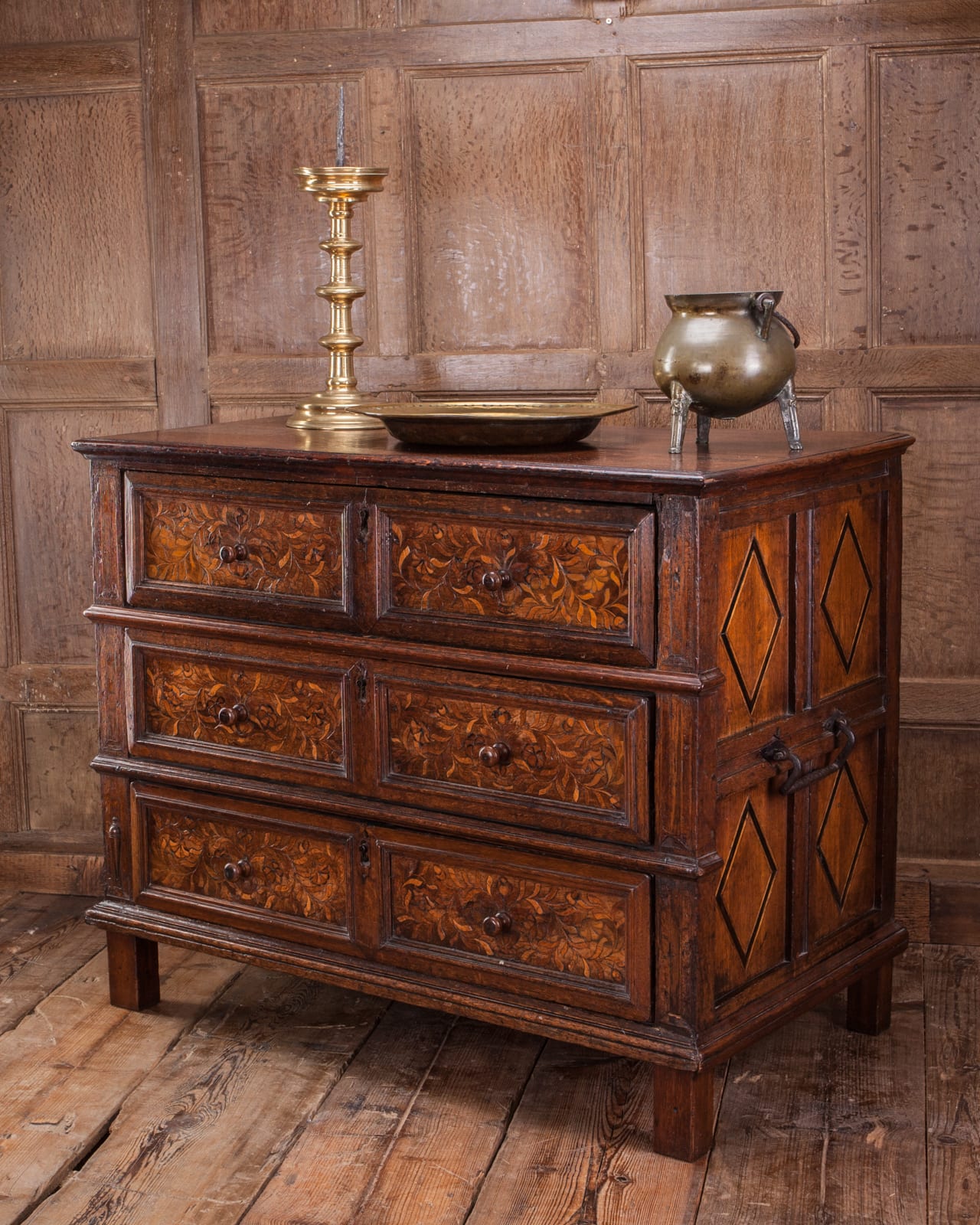Elizabeth I inlaid chest of drawers