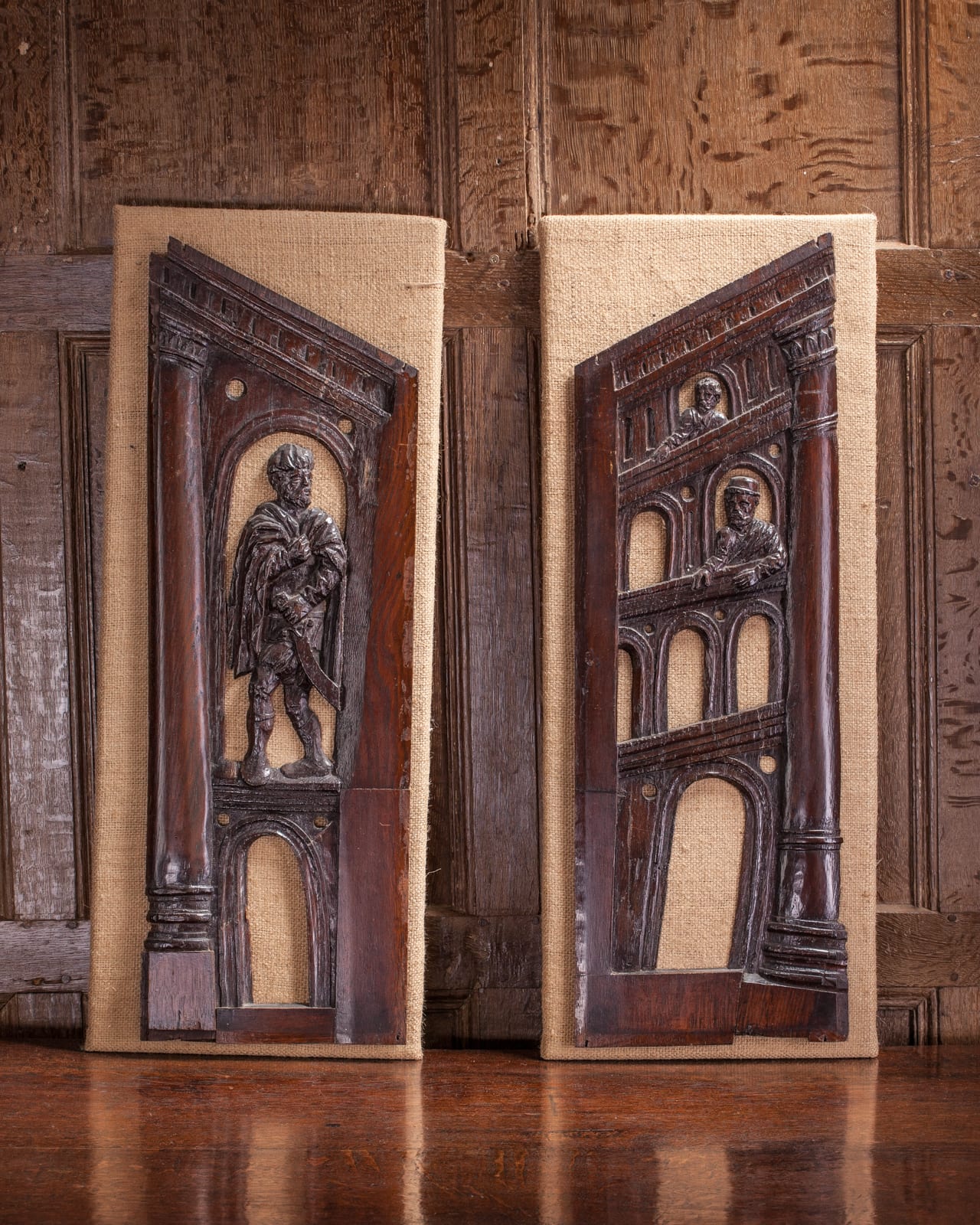 16th century pair of panels
