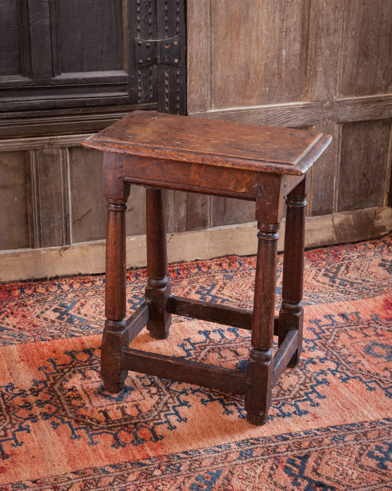 17th century joined oak stool