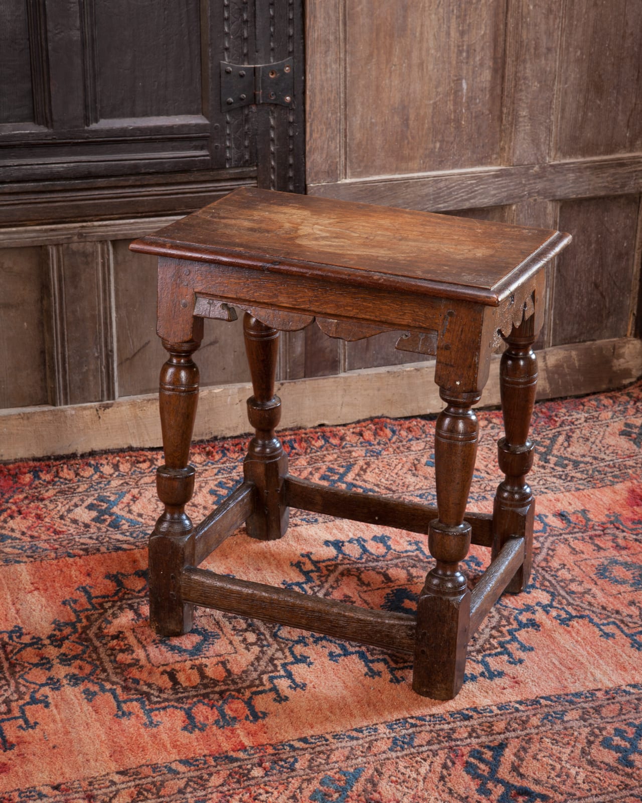 17th century joined oak stool