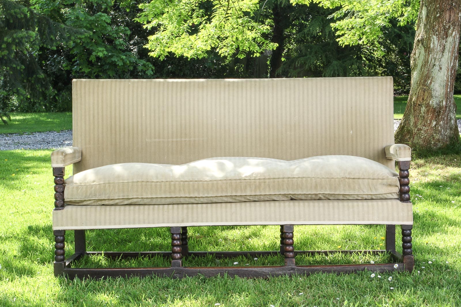 Charles II upholstered settee