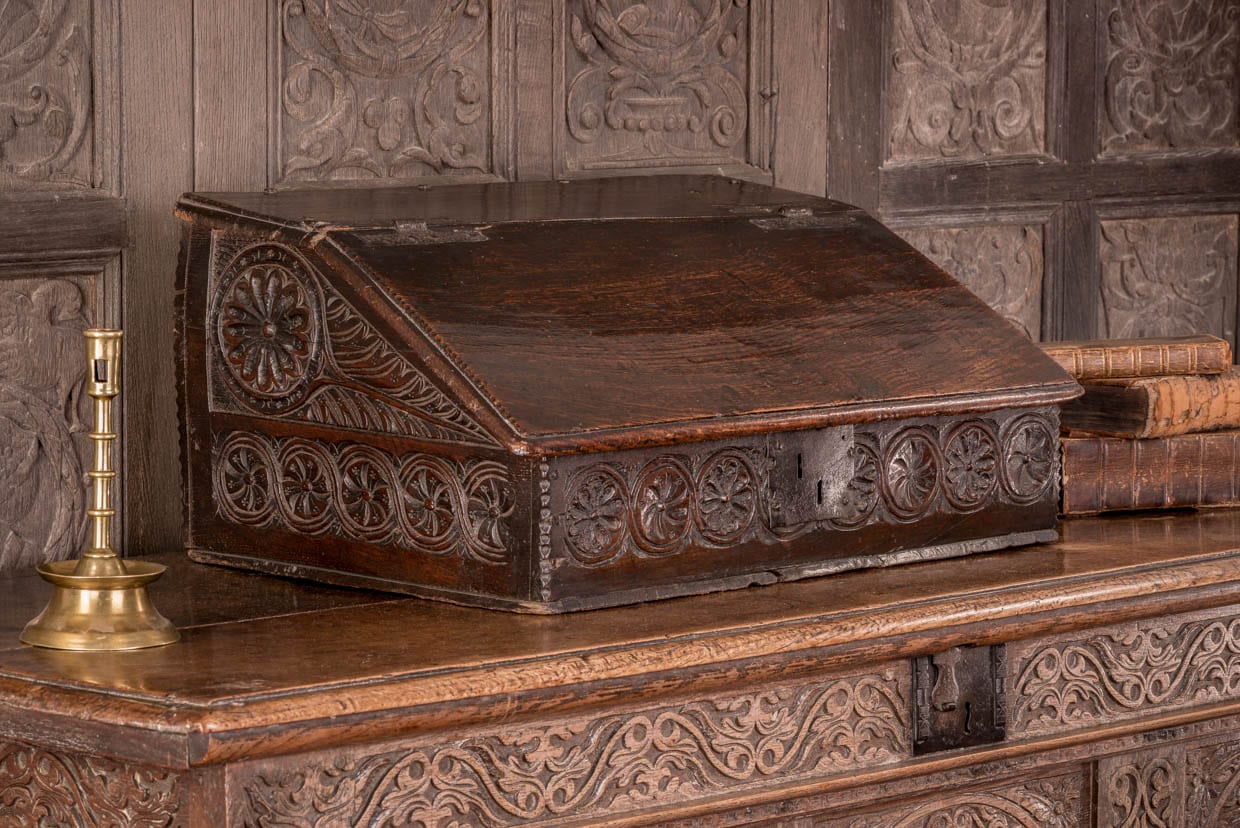 Charles I oak desk box