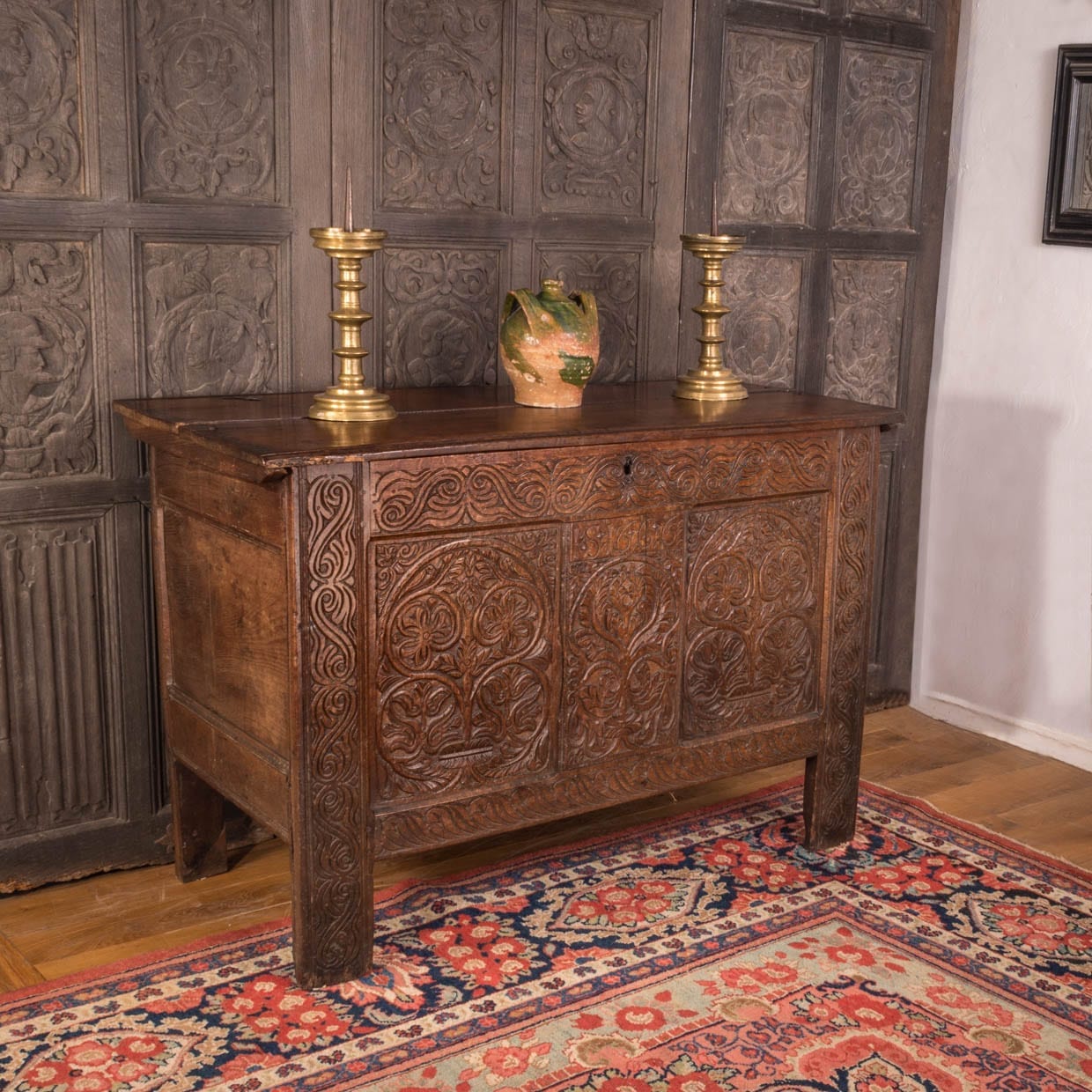 Charles II East Devon oak chest
