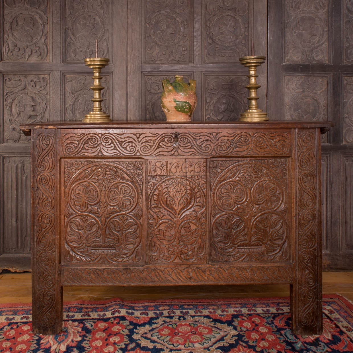 Charles II East Devon oak chest