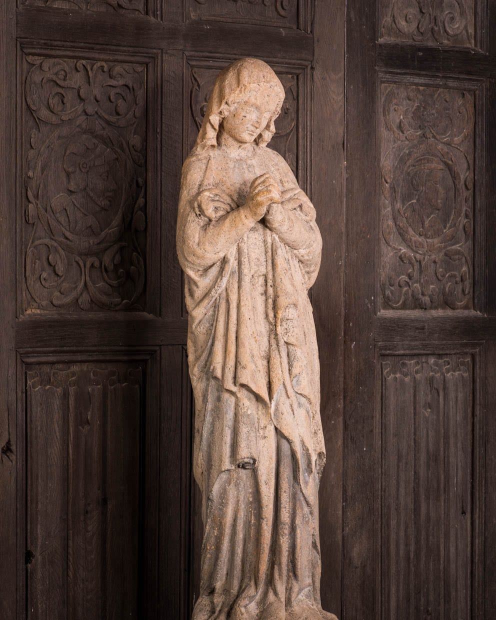Limestone Virgin in Prayer