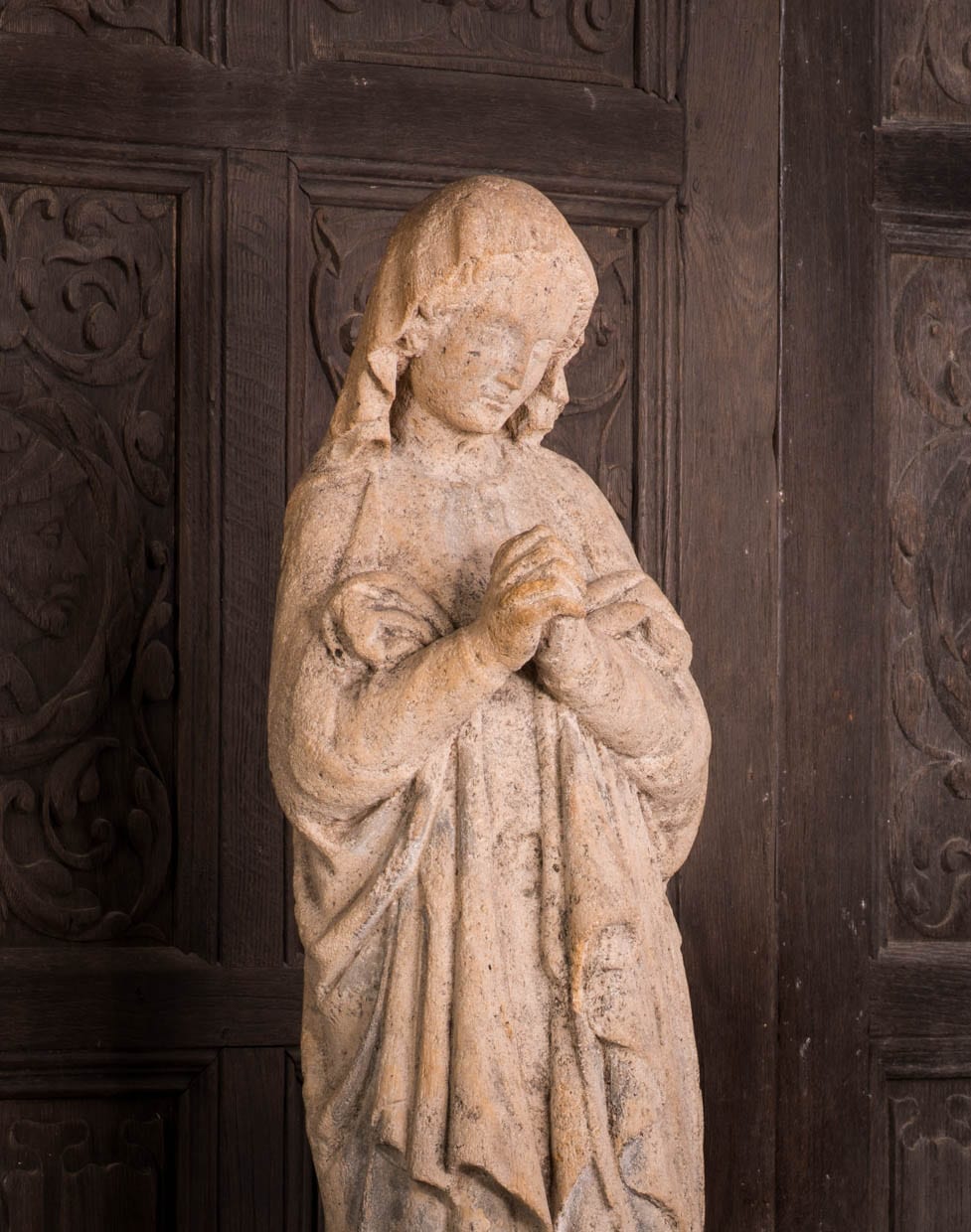 Limestone Virgin in Prayer