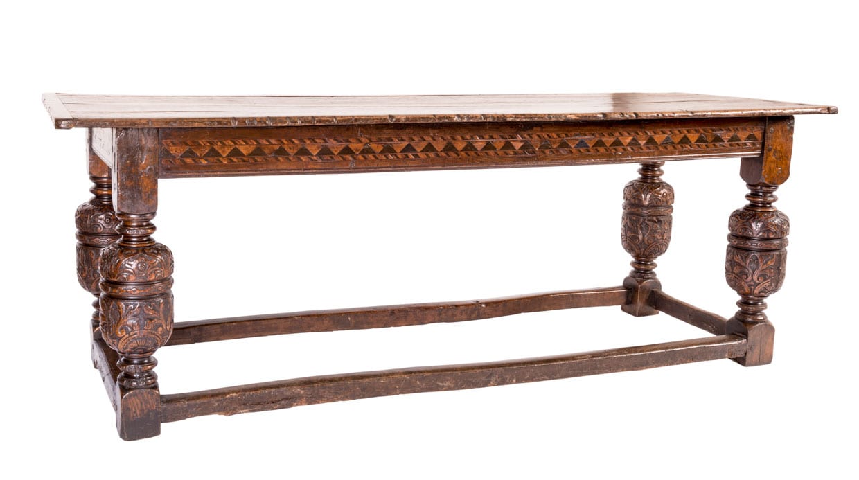 Elizabeth I inlaid oak table