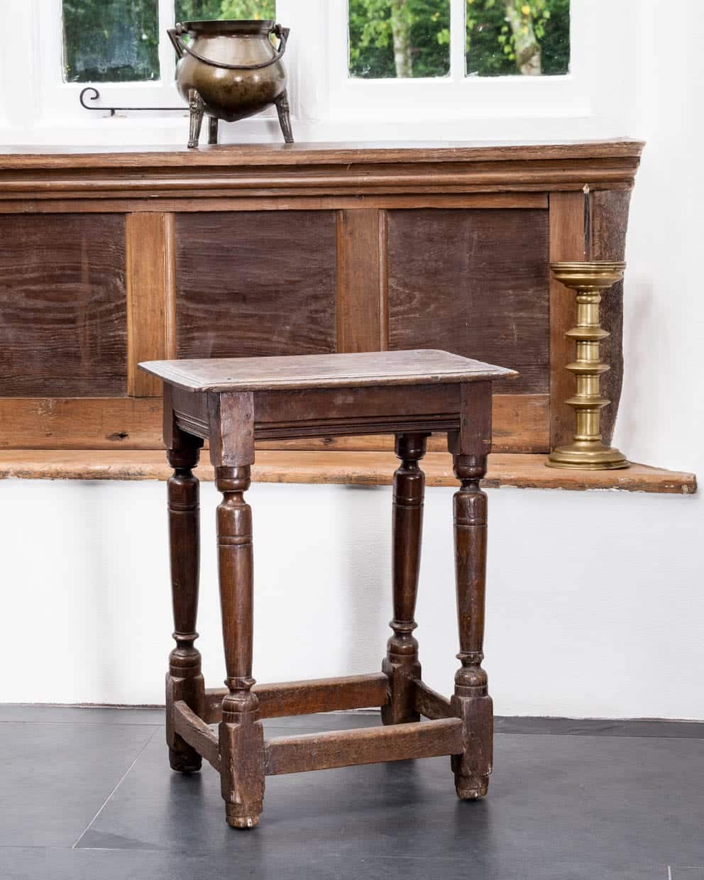 Charles I oak stool