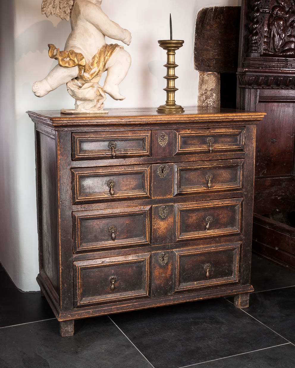 17th century oak chest of drawers