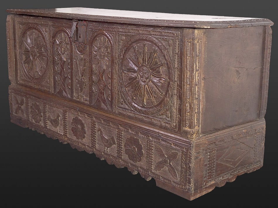 16th Century Spanish chestnut coffer