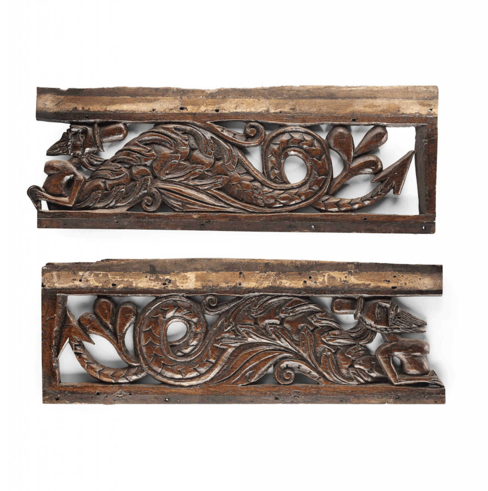Henry VIII pierced oak frieze