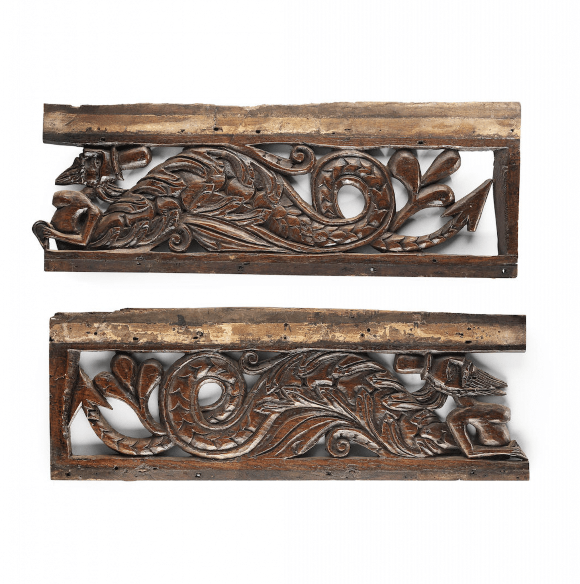 Henry VIII pierced oak frieze