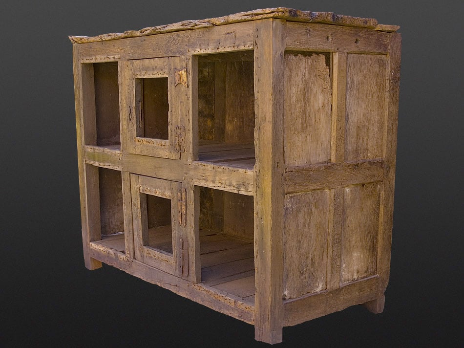 Henry VIII oak aumbry