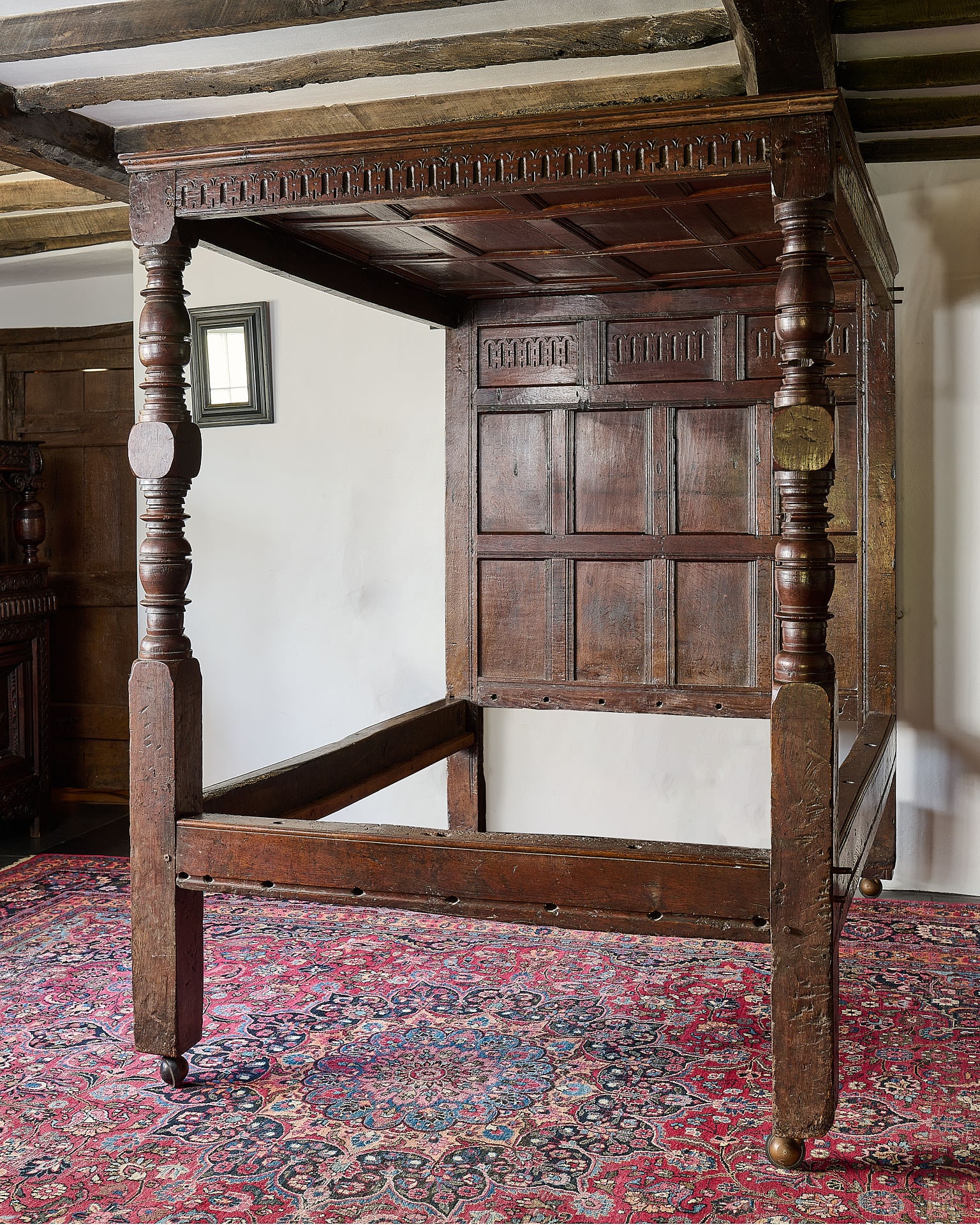 Charles I joined oak tester bedstead