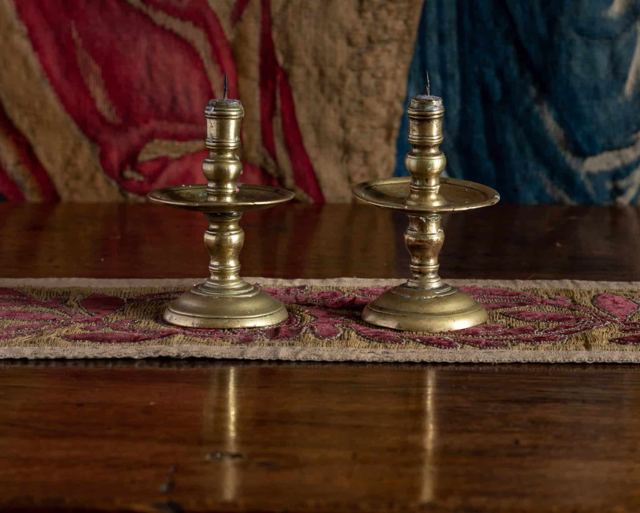 Tiny Dutch East Indies candlesticks