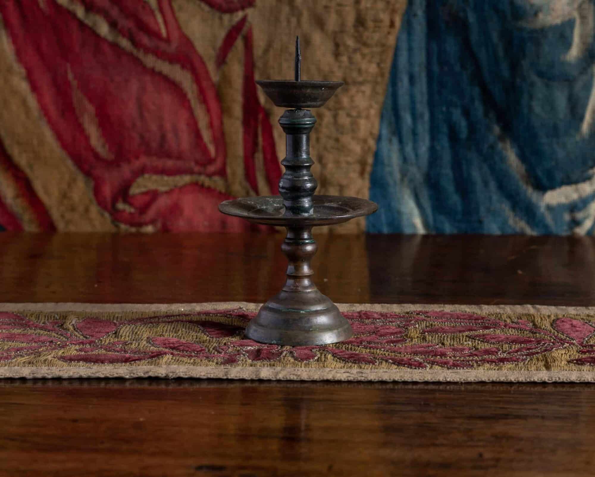 17th century Bronze candlestick