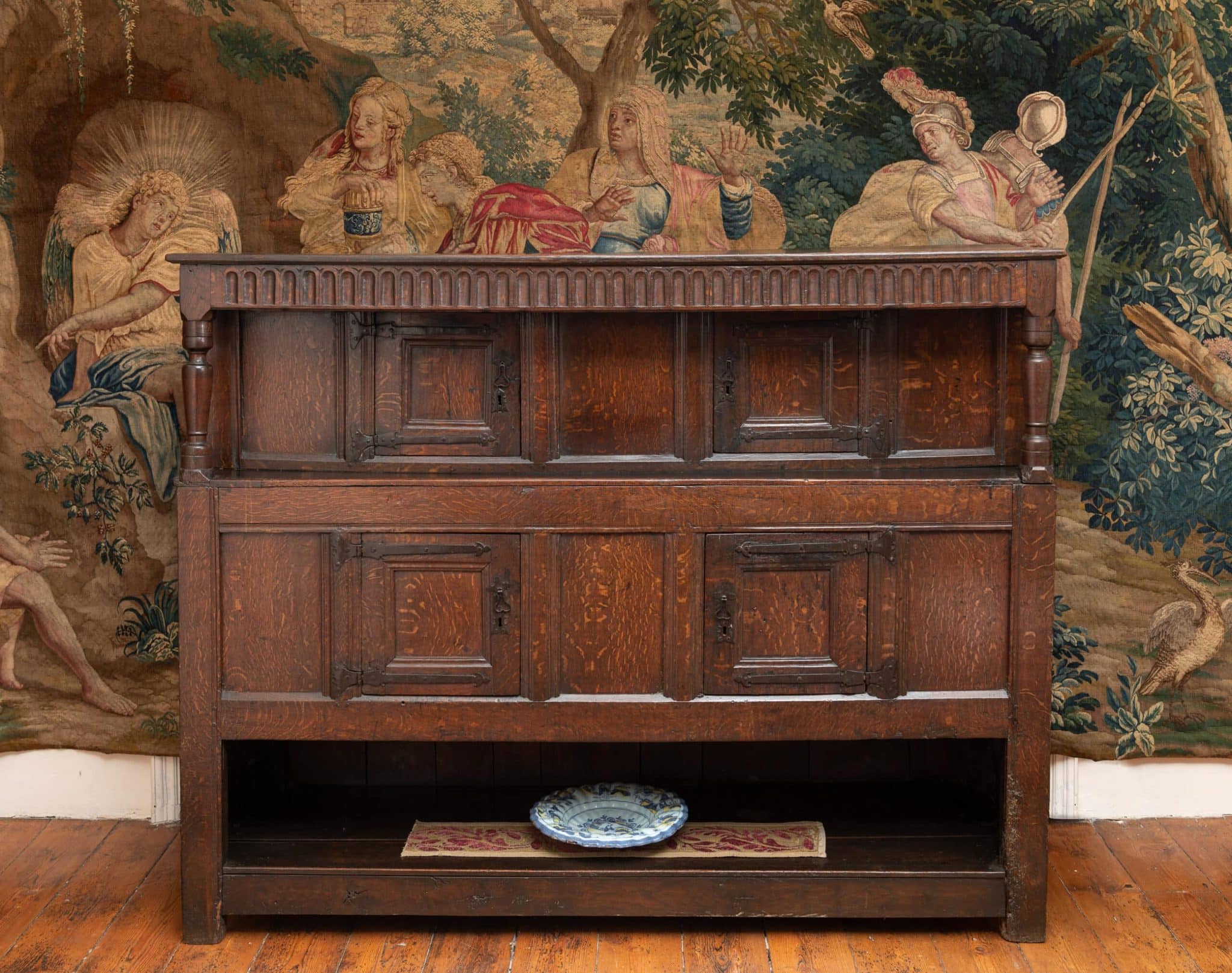 James I joined oak press cupboard