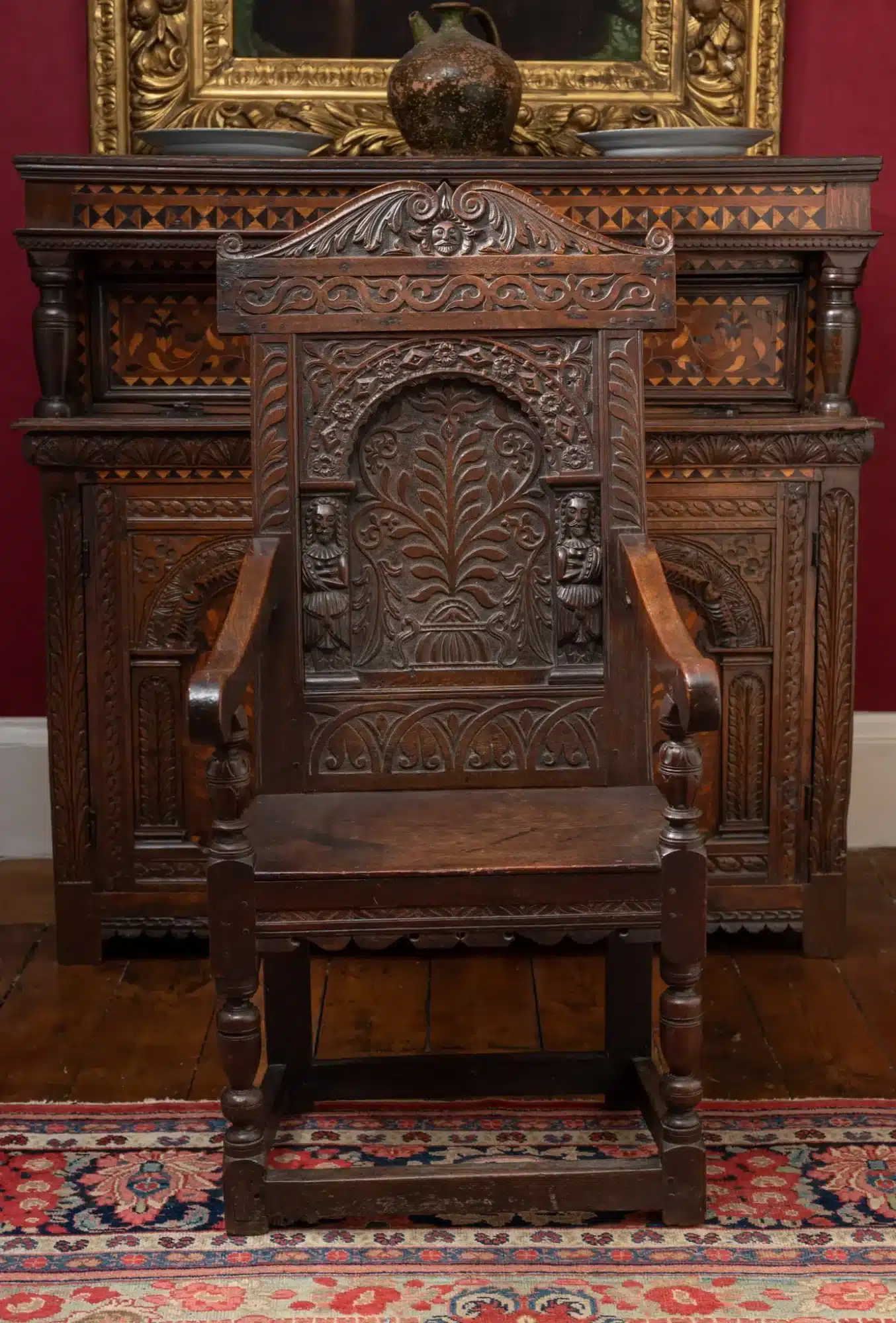 James I joined oak armchair