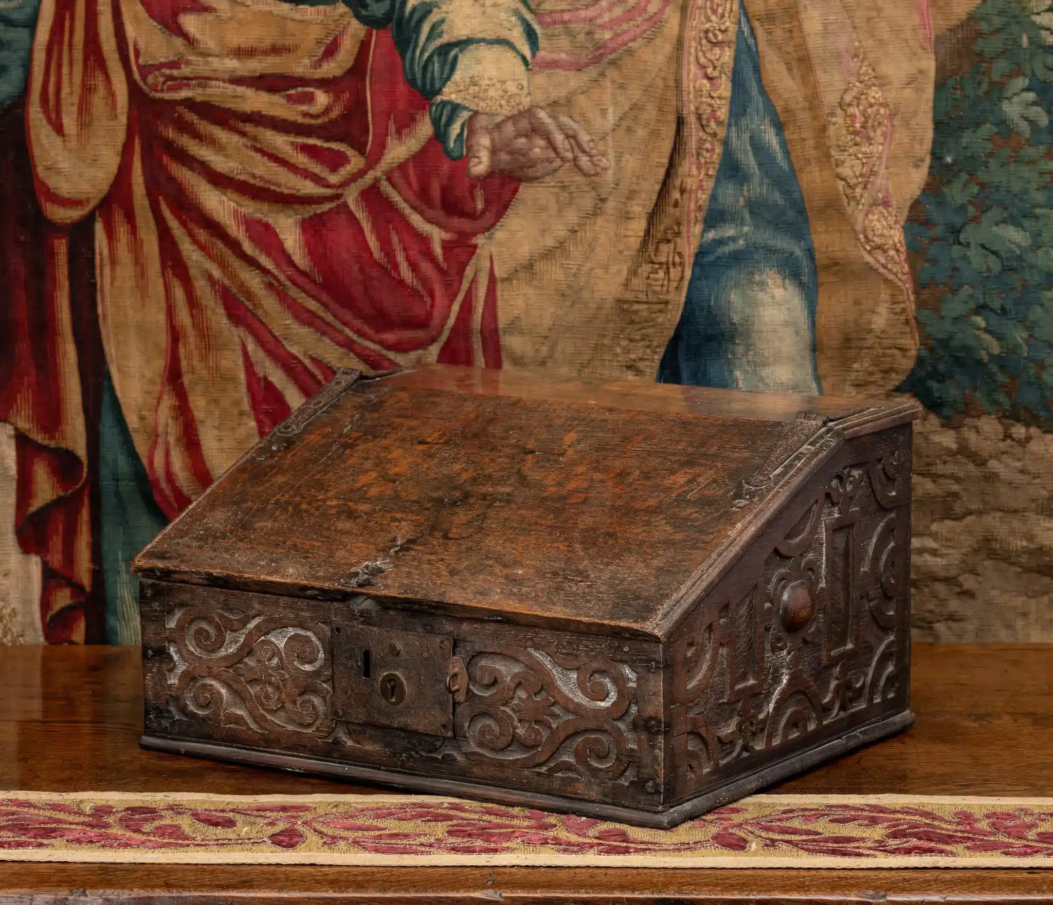 Charles I oak desk box