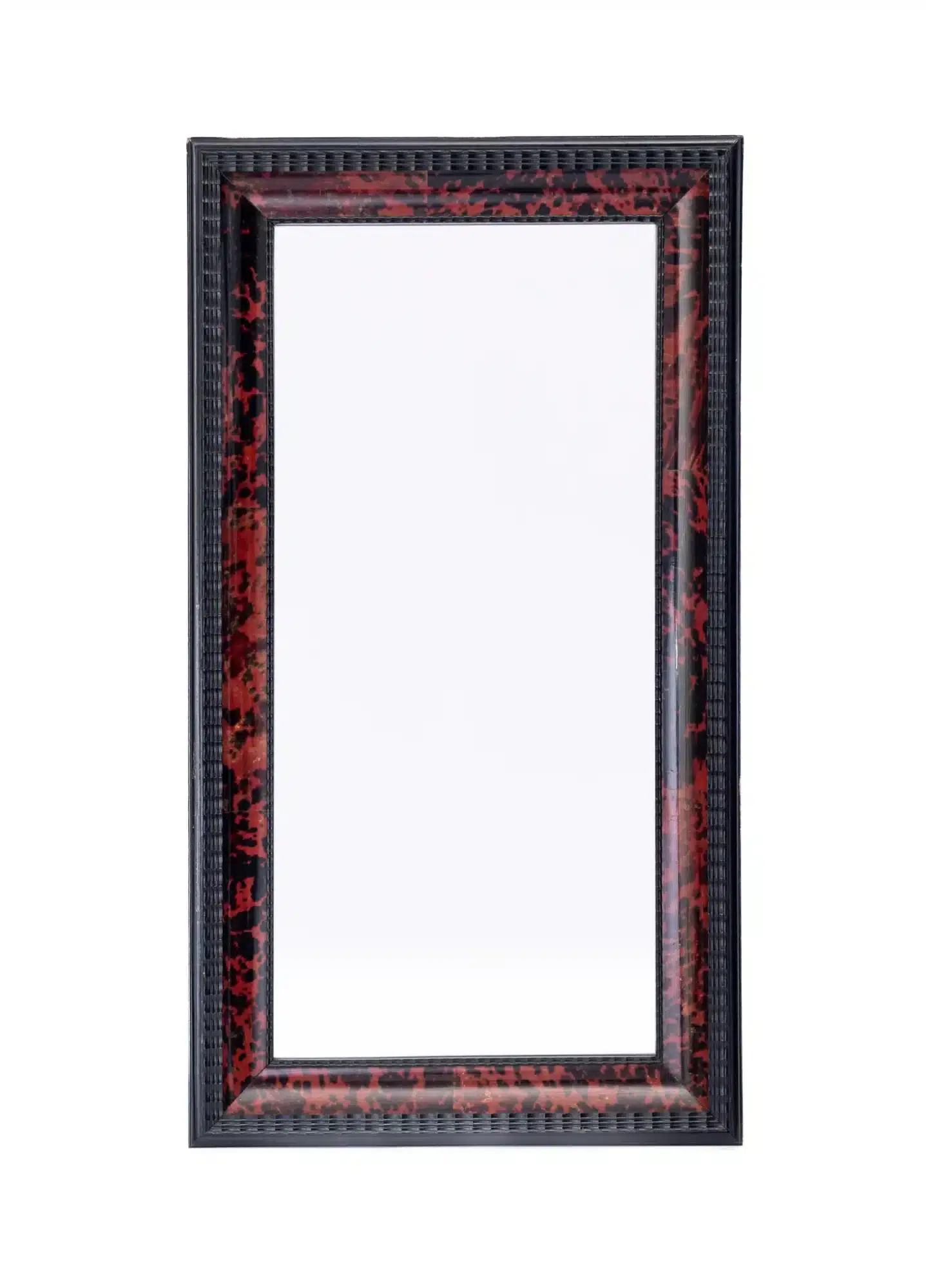 17th Century Dutch Tortoiseshell and Ripple-Moulded Mirror Frame