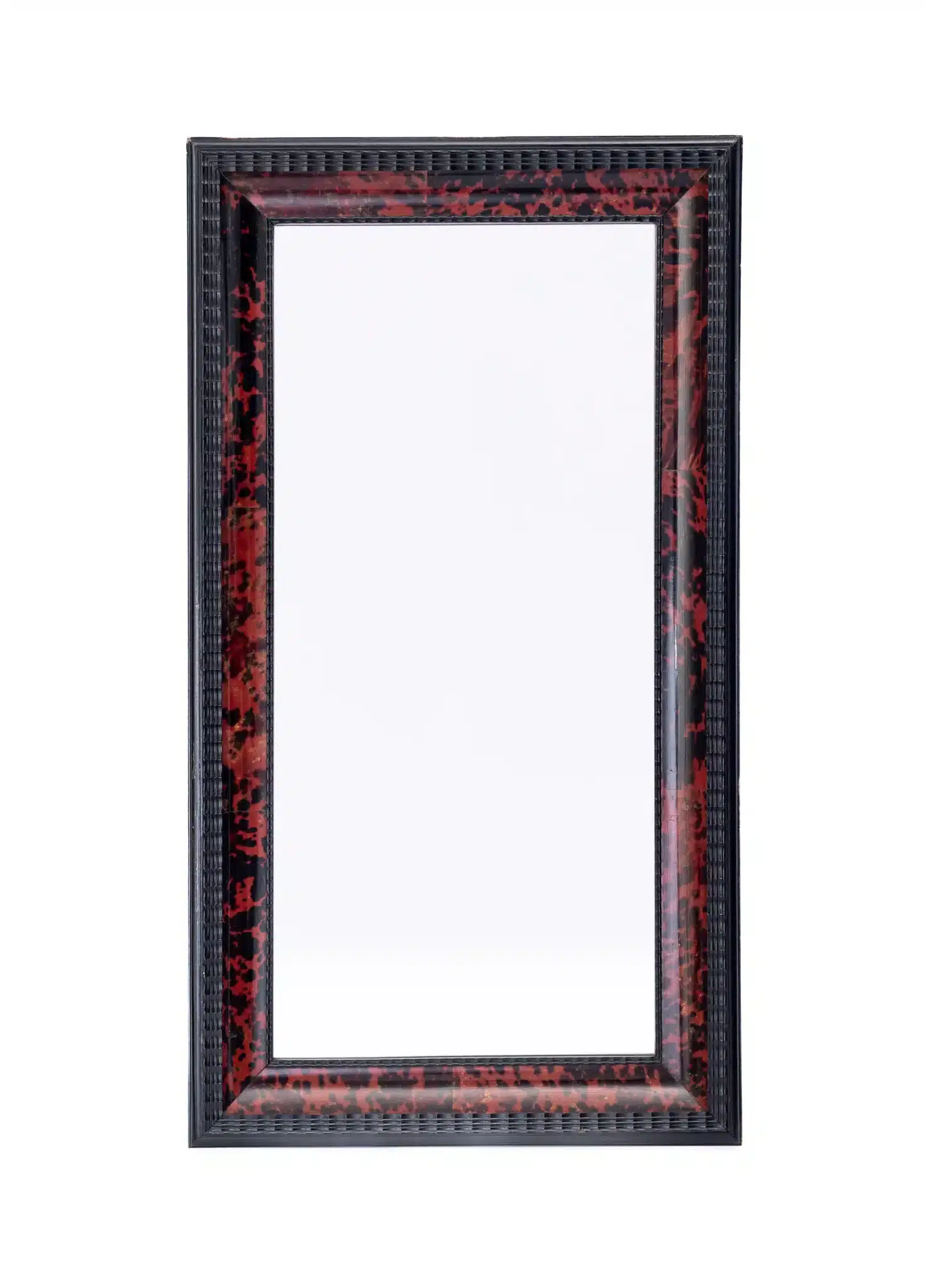 17th Century Dutch Tortoiseshell and Ripple-Moulded Mirror Frame