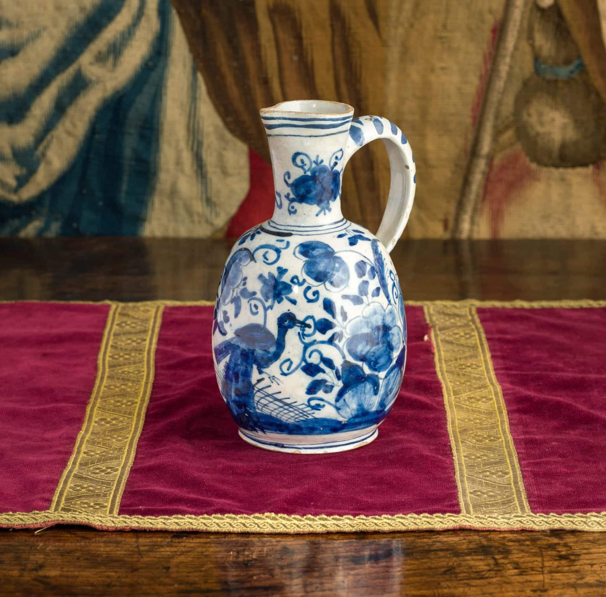 17th century Delftware ewer