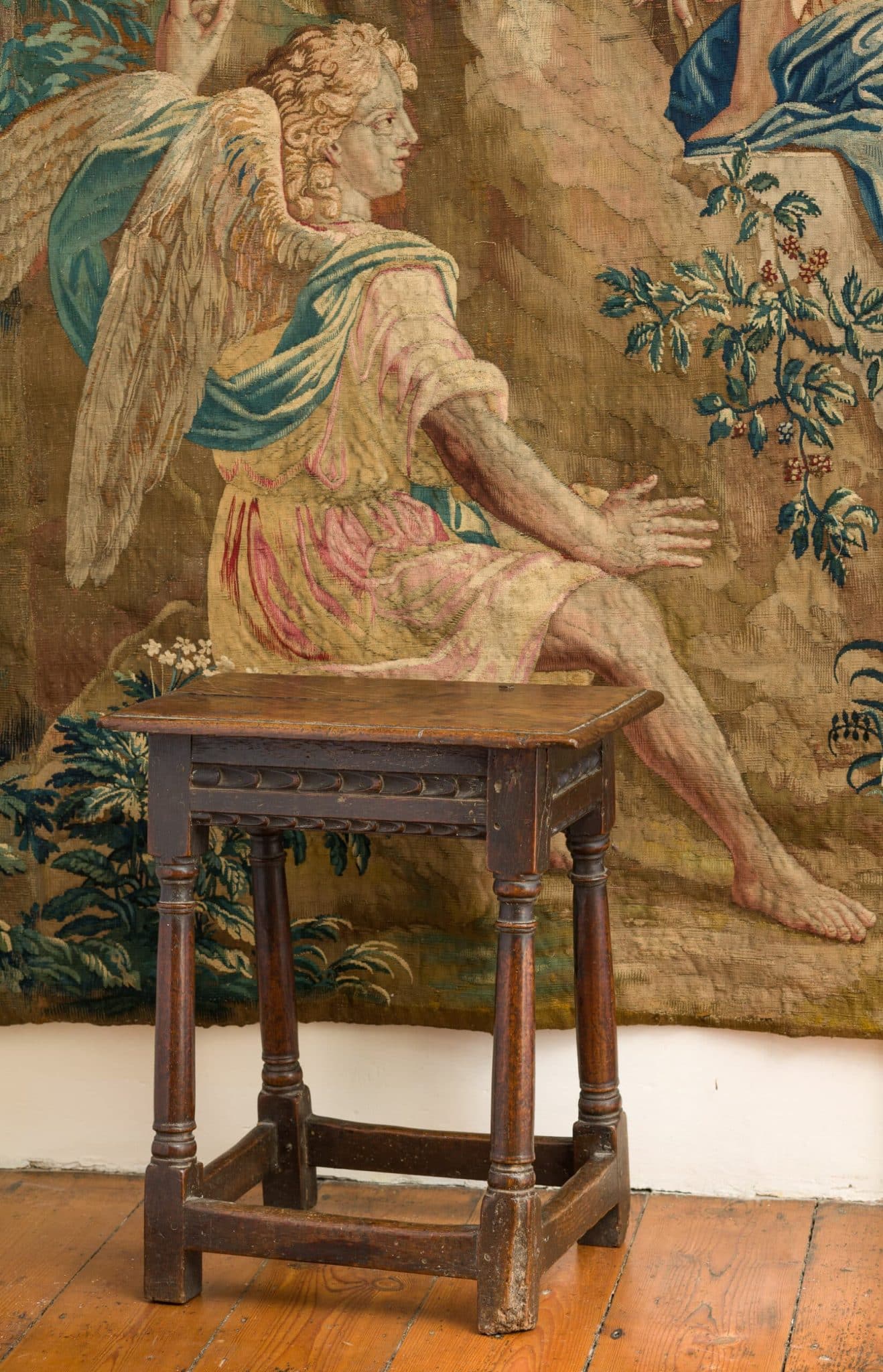 Charles II joined oak stool