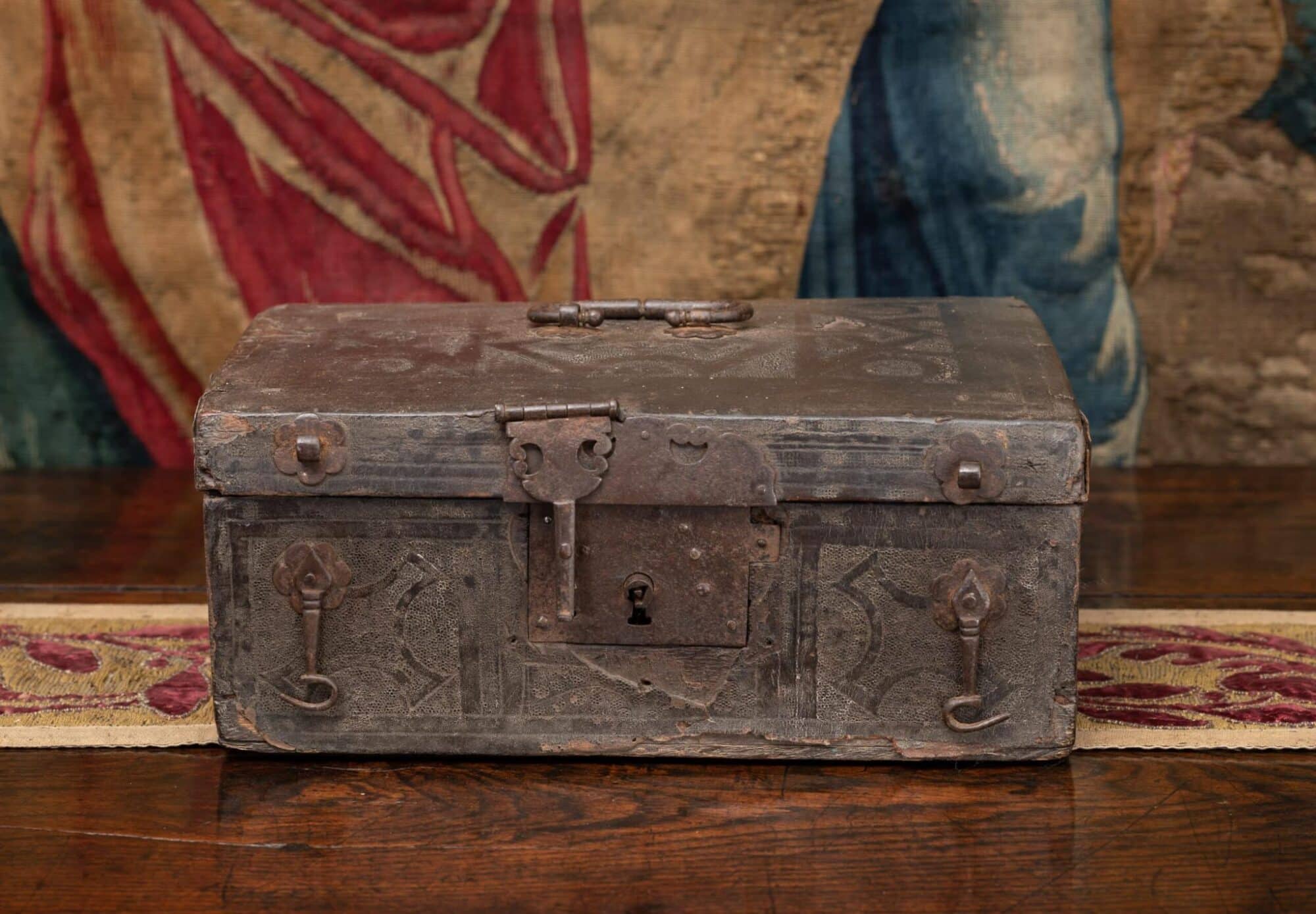 Spanish Renaissance Tooled Leather Box