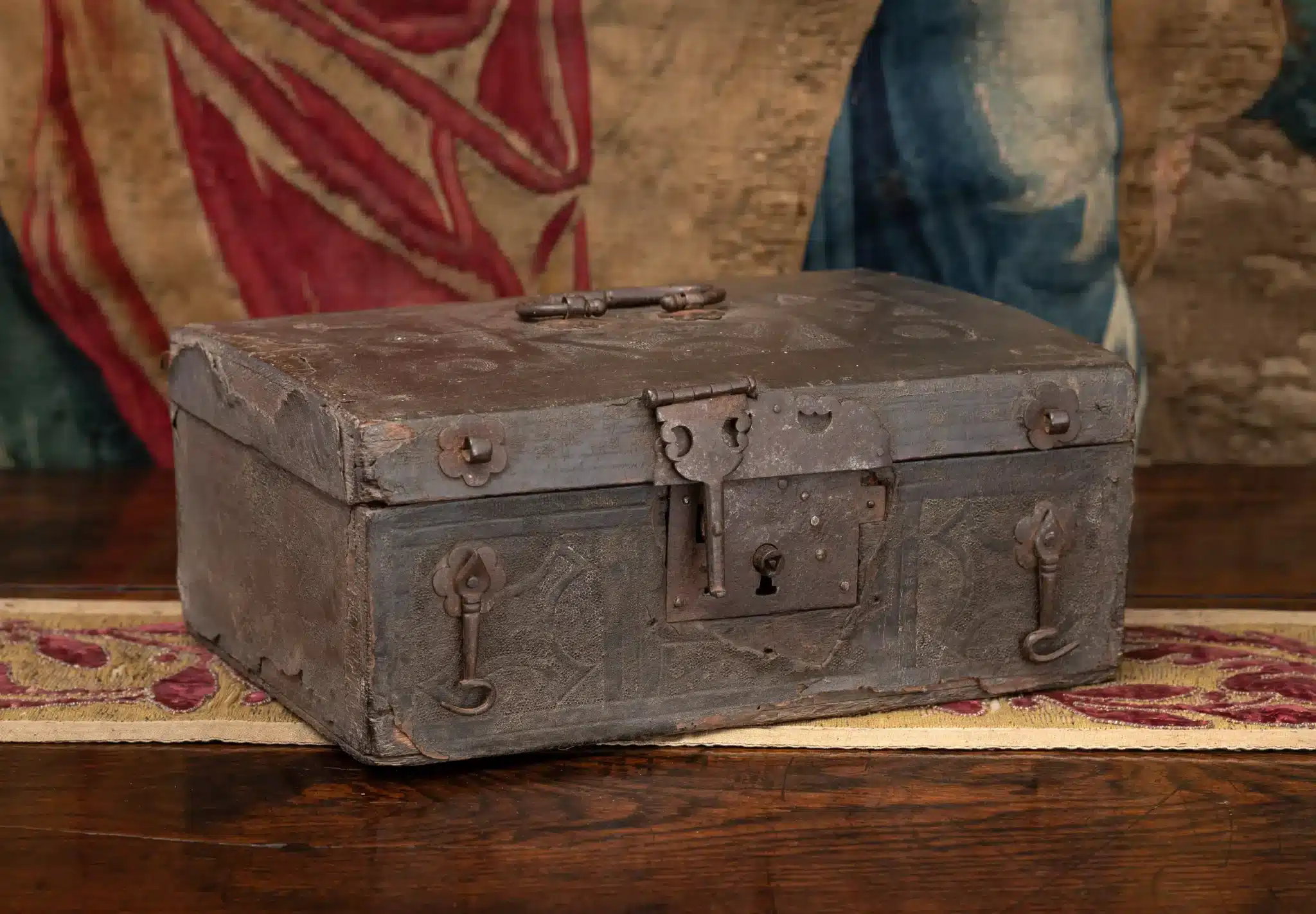 Spanish Renaissance Tooled Leather Box