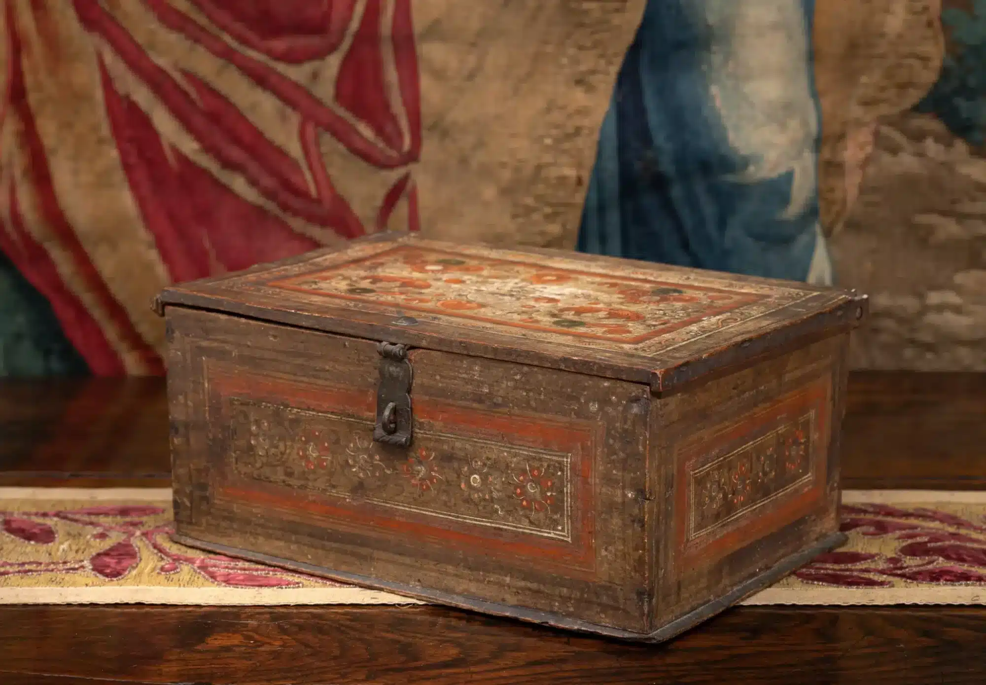 16th Century Polychromed Casket
