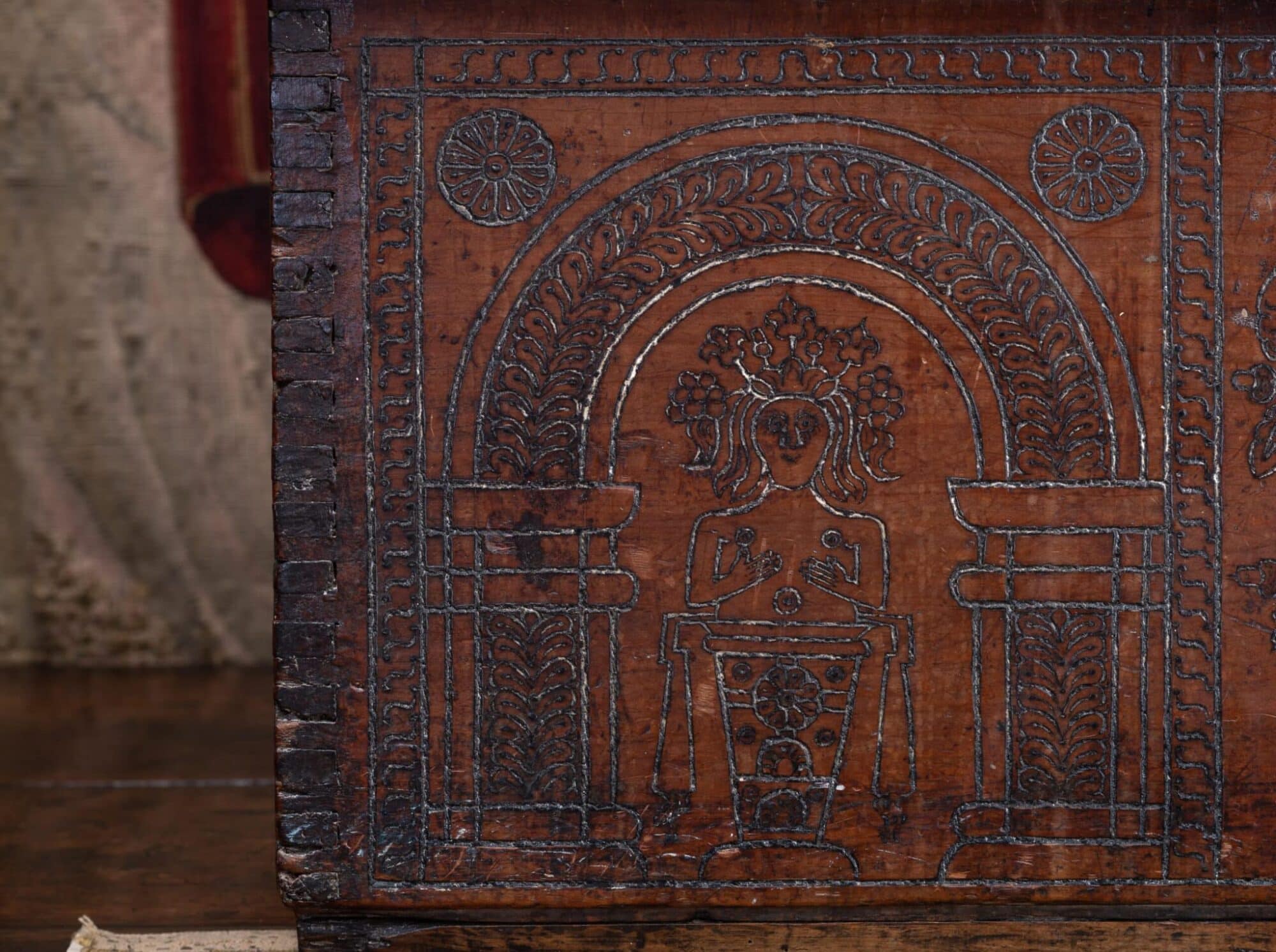James I cedar boarded chest