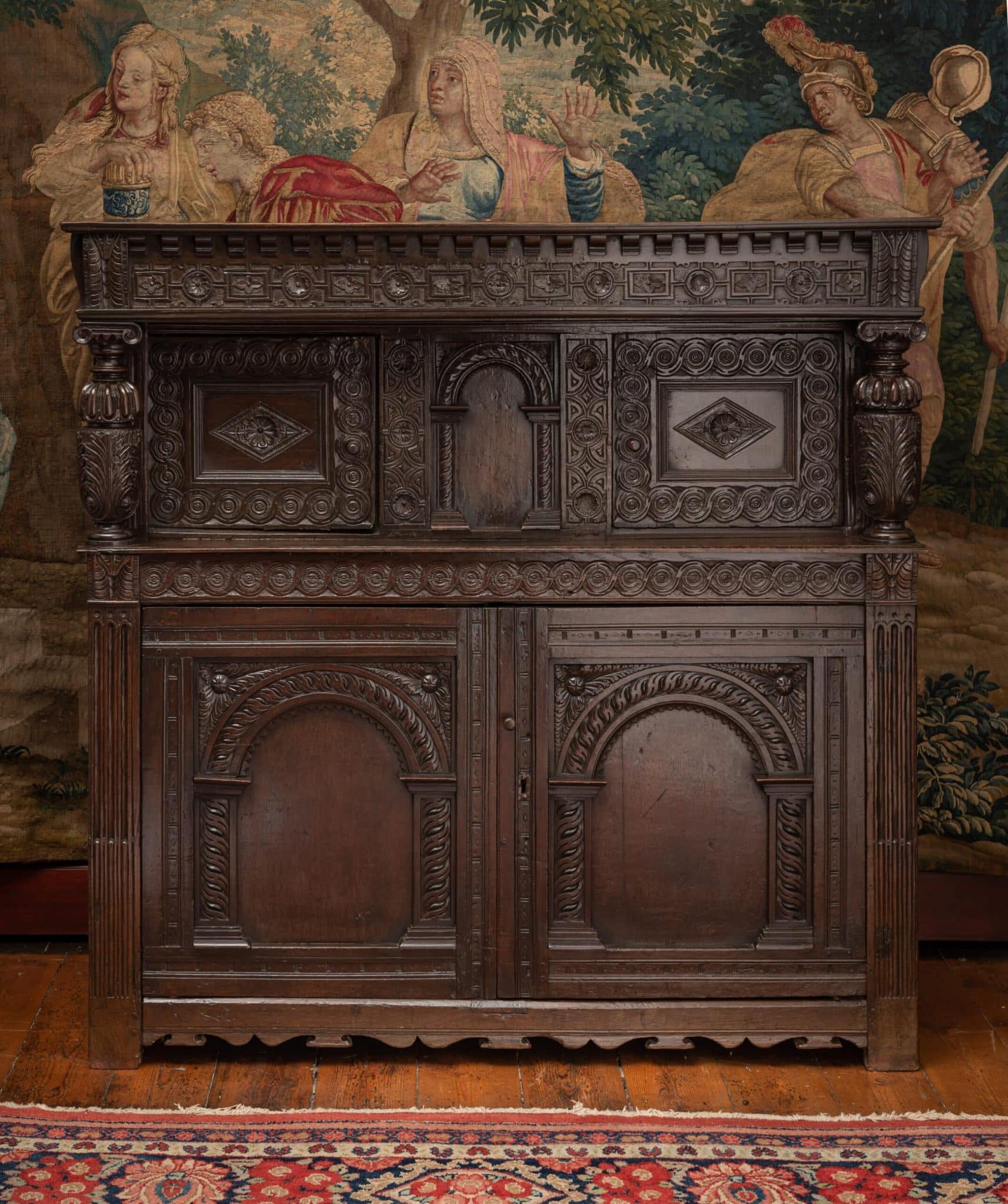 Elizabeth I oak press cupboard