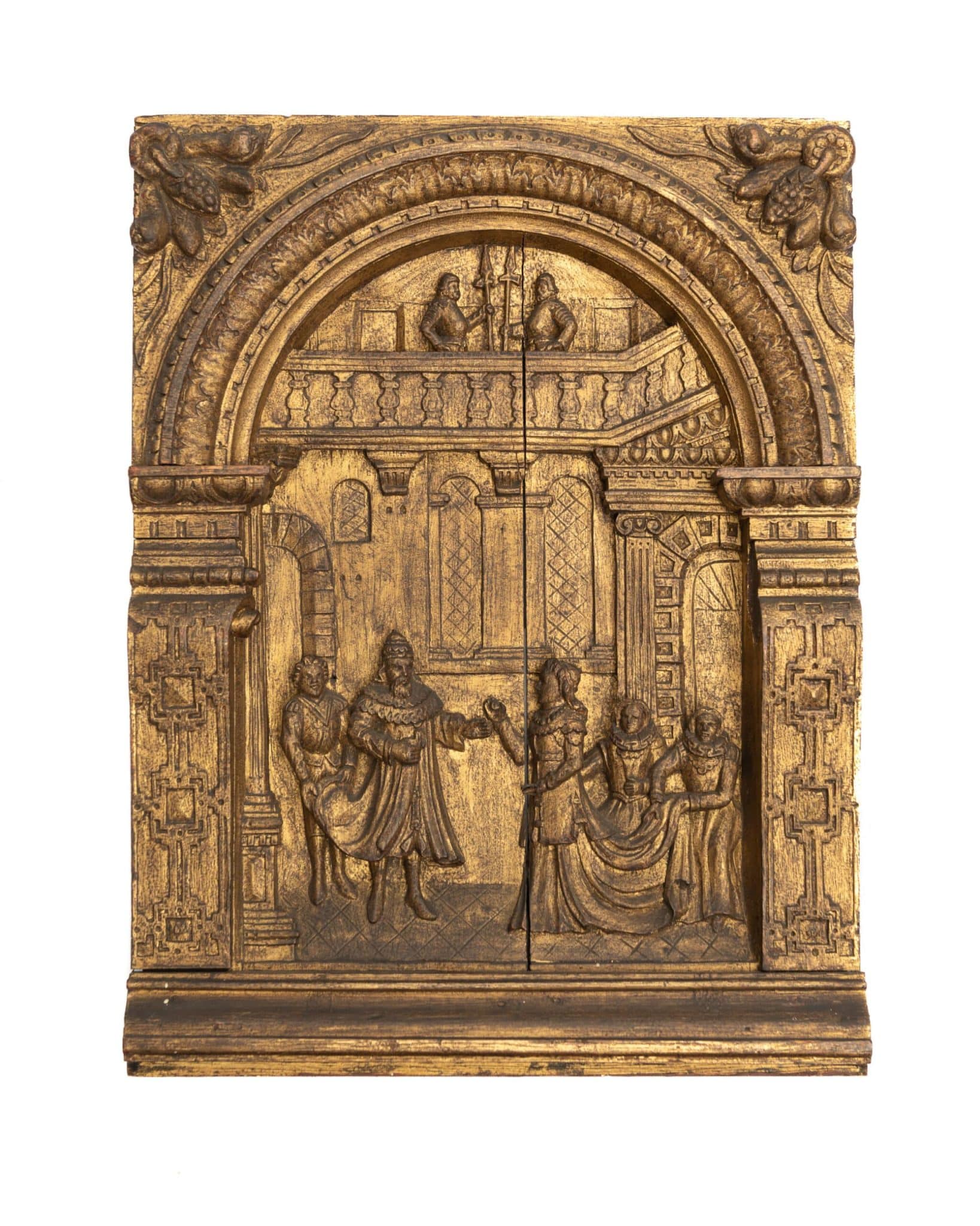 Elizabeth I oak carved panels