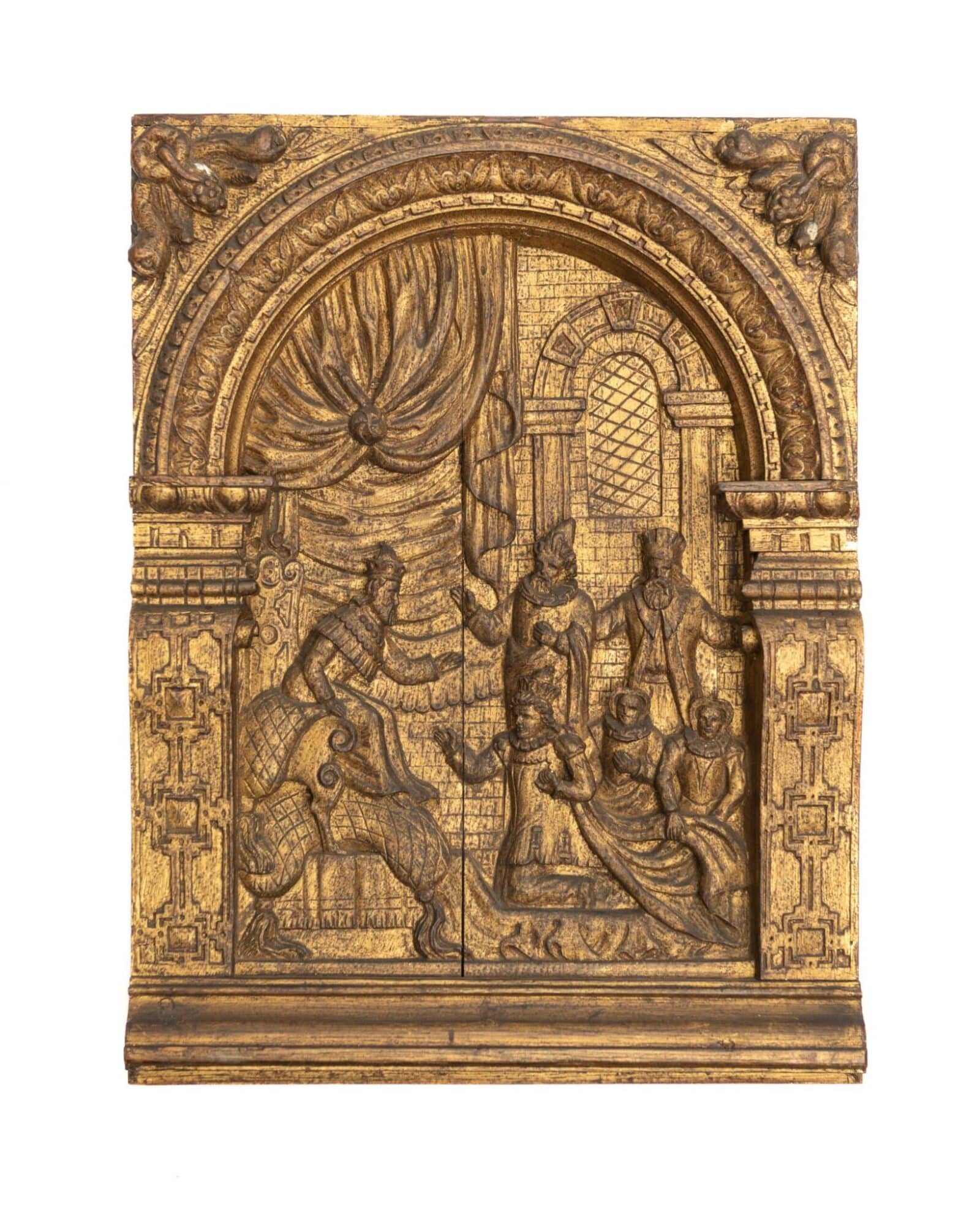 Elizabeth I oak carved panels
