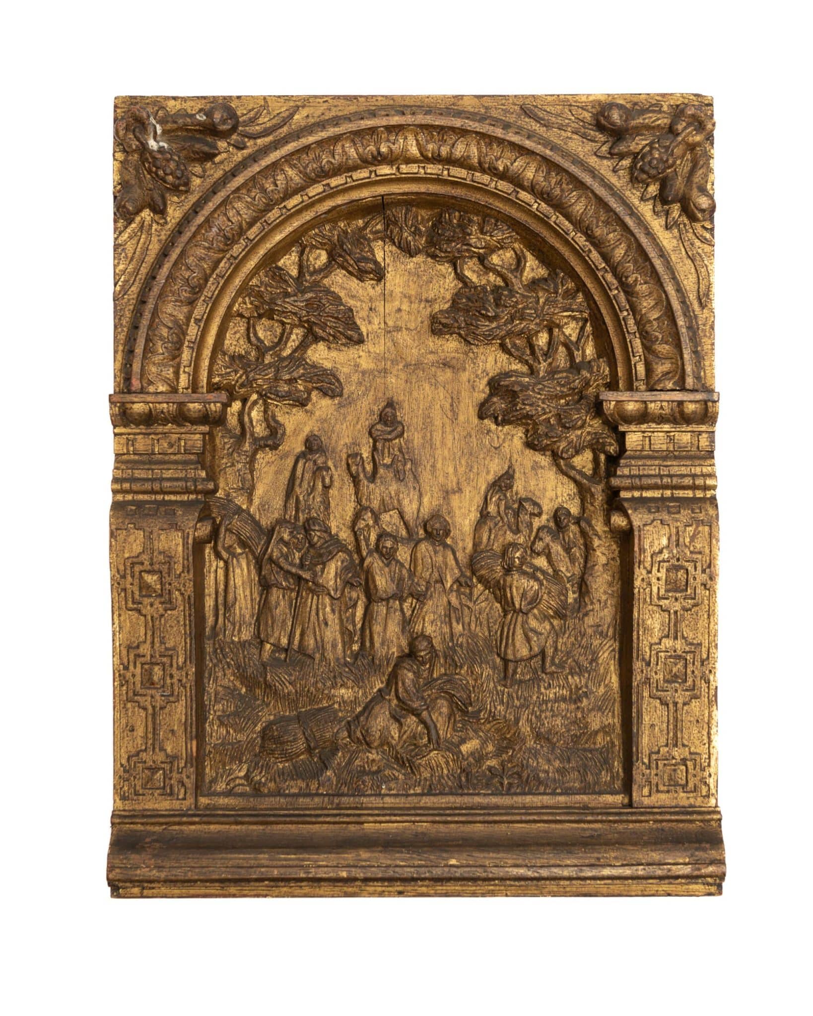 Elizabeth I oak carved panels