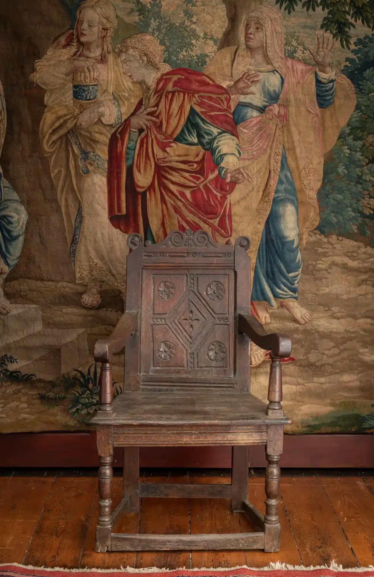 Charles I joined oak armchair