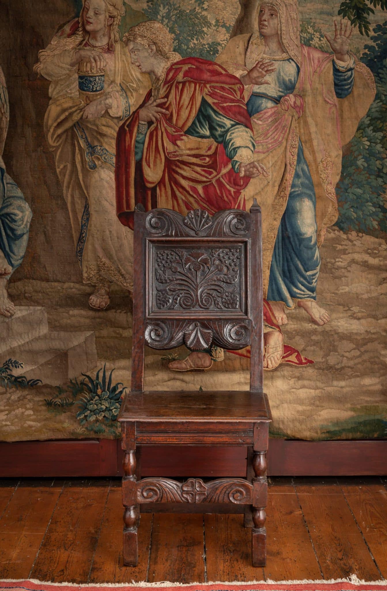 Charles II joined oak chair