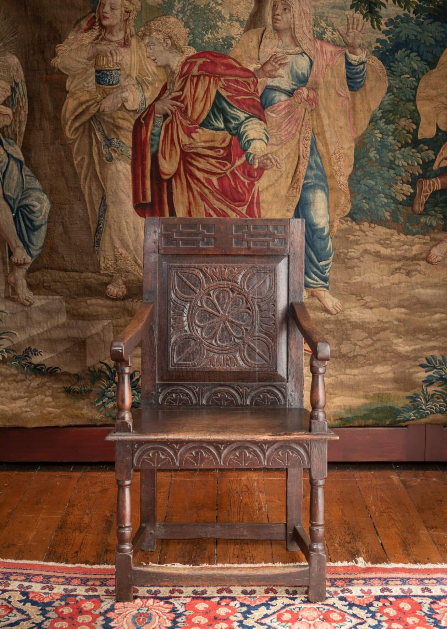 Charles I joined oak armchair