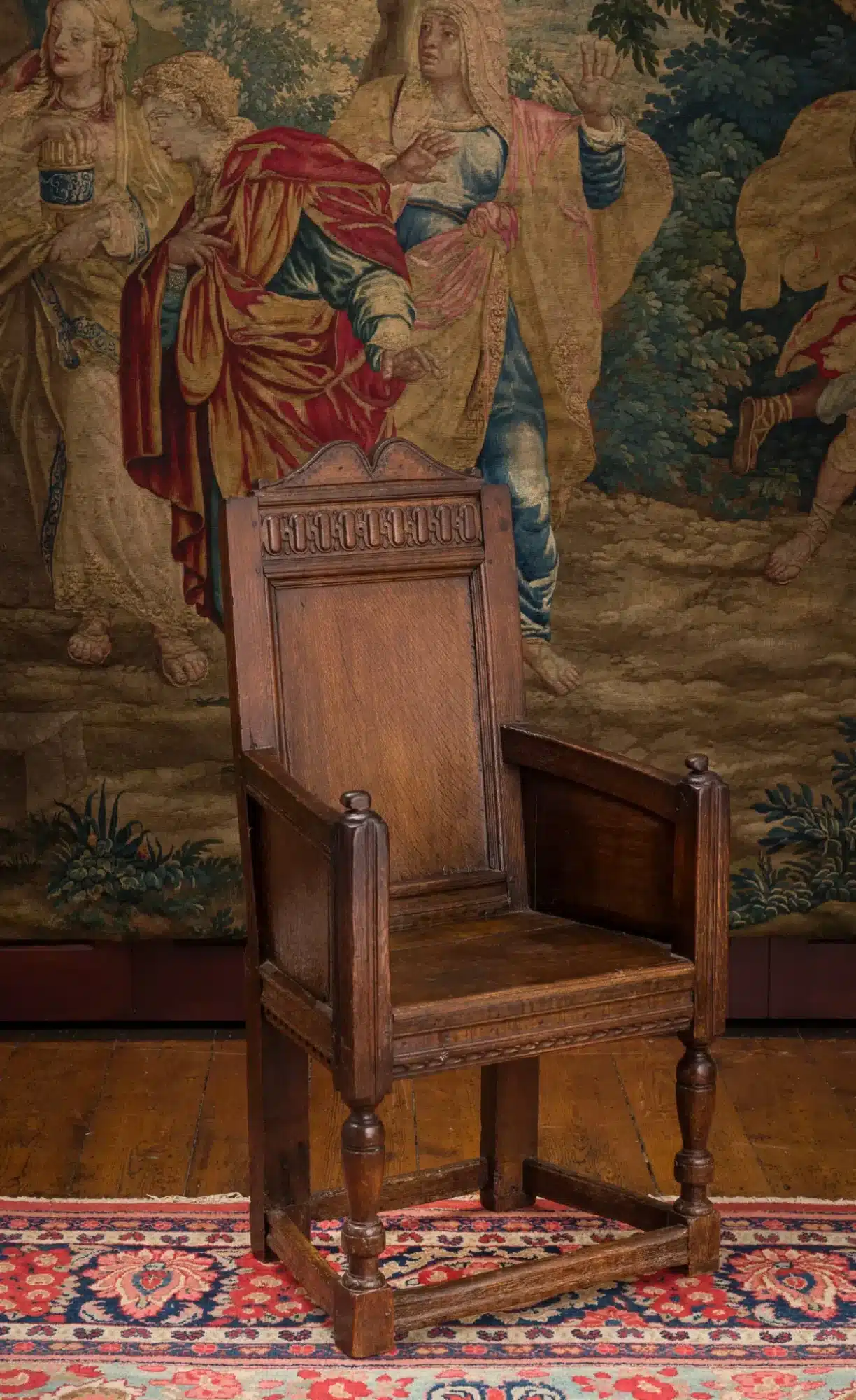 Elizabeth I Oak Enclosed Armchair