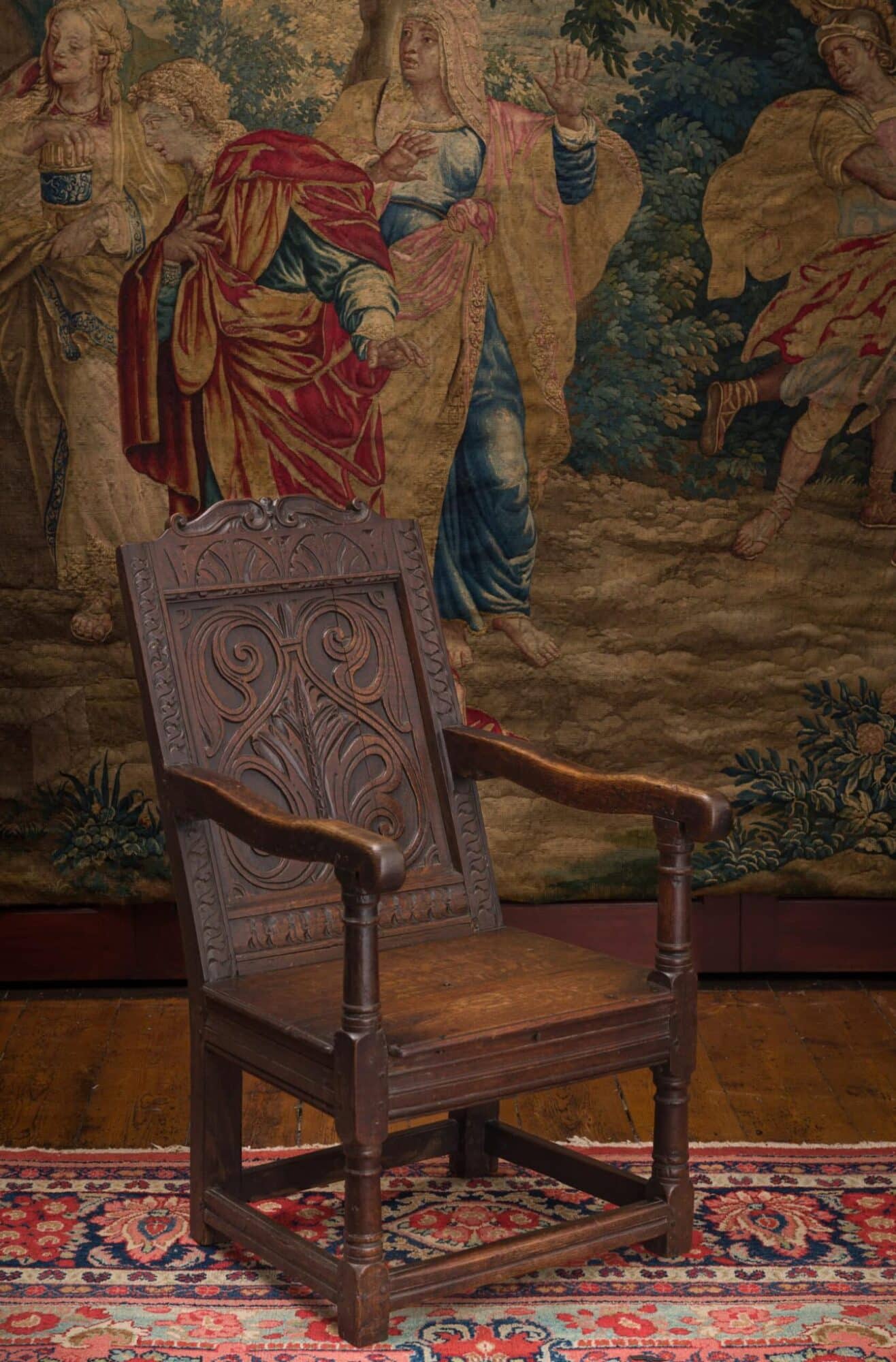 Charles I joined oak armchair